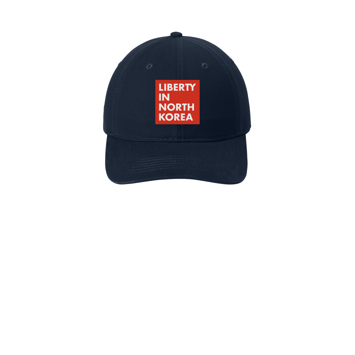 libertyinnorthkorea-low-profile-dad-cap-embroidery-capfront-CP77-navy-flat-front