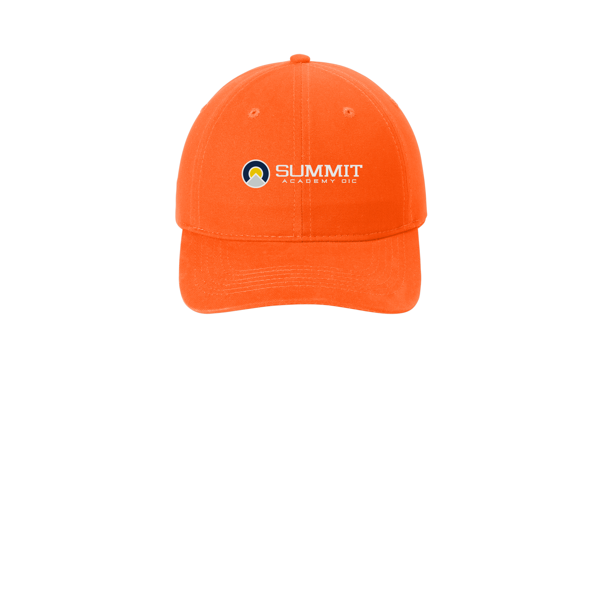 saoic-low-profile-dad-cap-embroidery-capfront-CP77-orange-flat-front