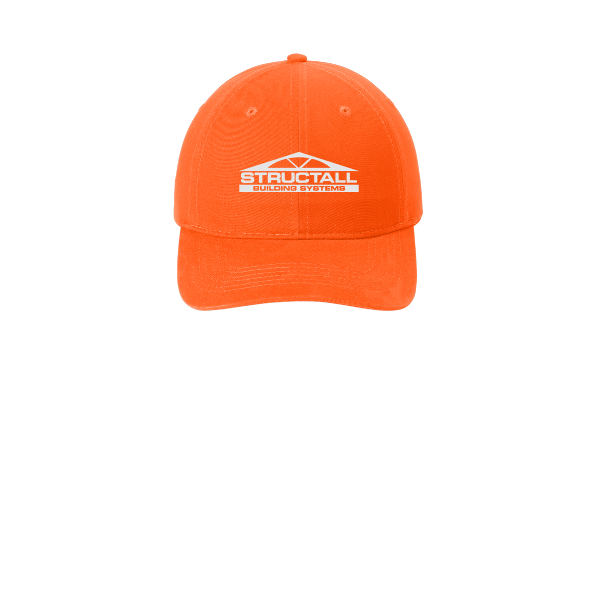 structall-low-profile-dad-cap-embroidery-capfront-CP77-orange-flat-front