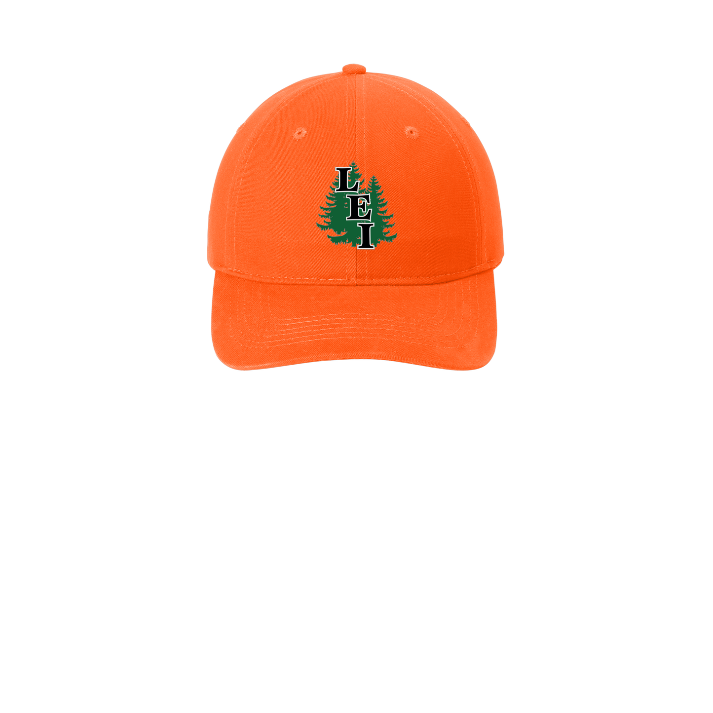 leisite-low-profile-dad-cap-embroidery-capfront-CP77-orange-flat-front
