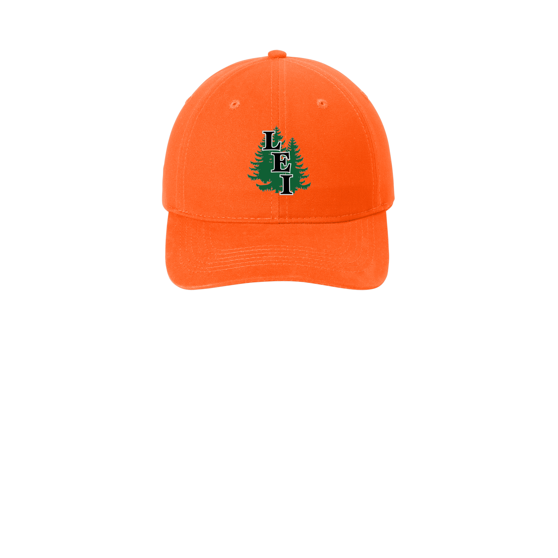 leisite-low-profile-dad-cap-embroidery-capfront-CP77-orange-flat-front