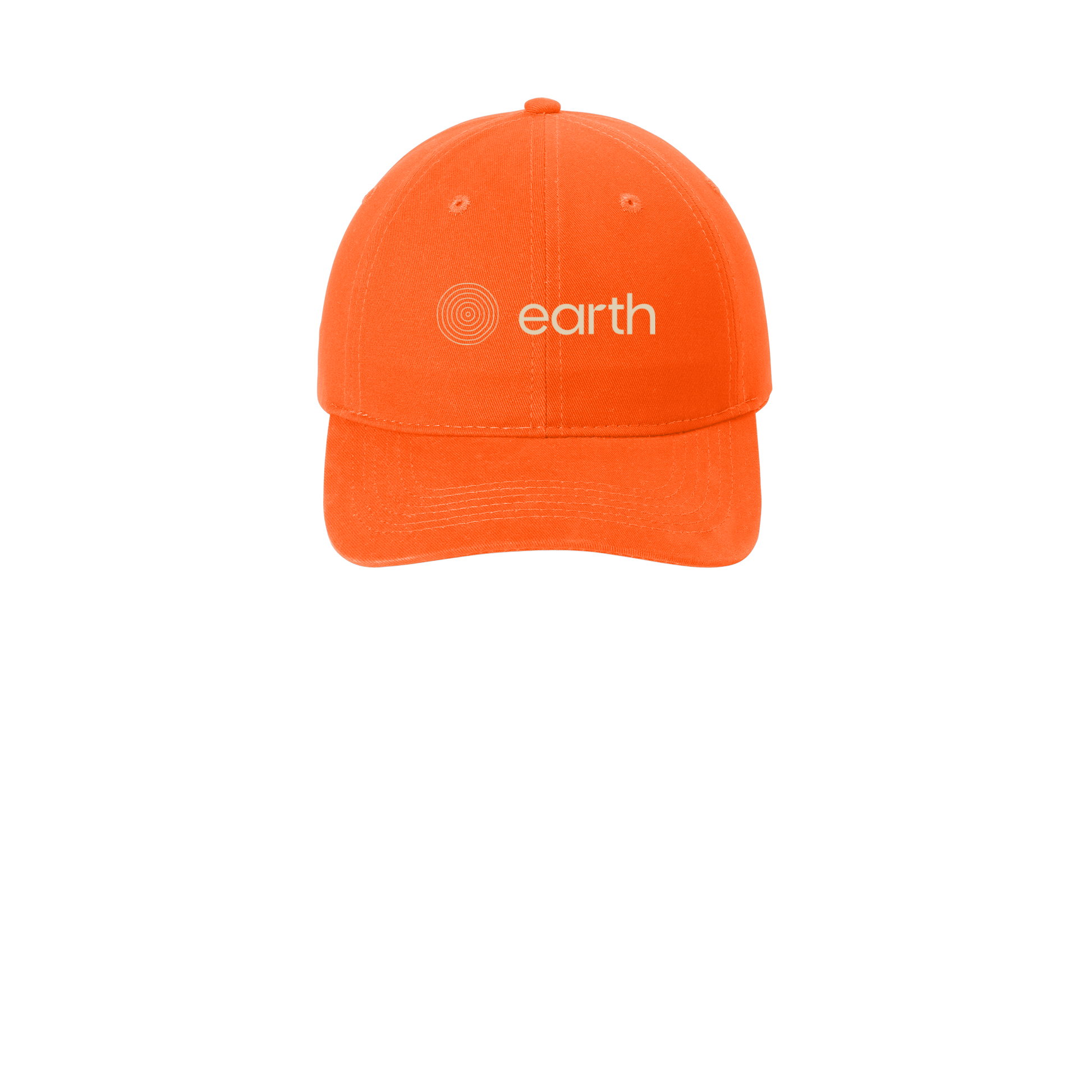 earthfuneral-low-profile-dad-cap-embroidery-capfront-CP77-orange-flat-front