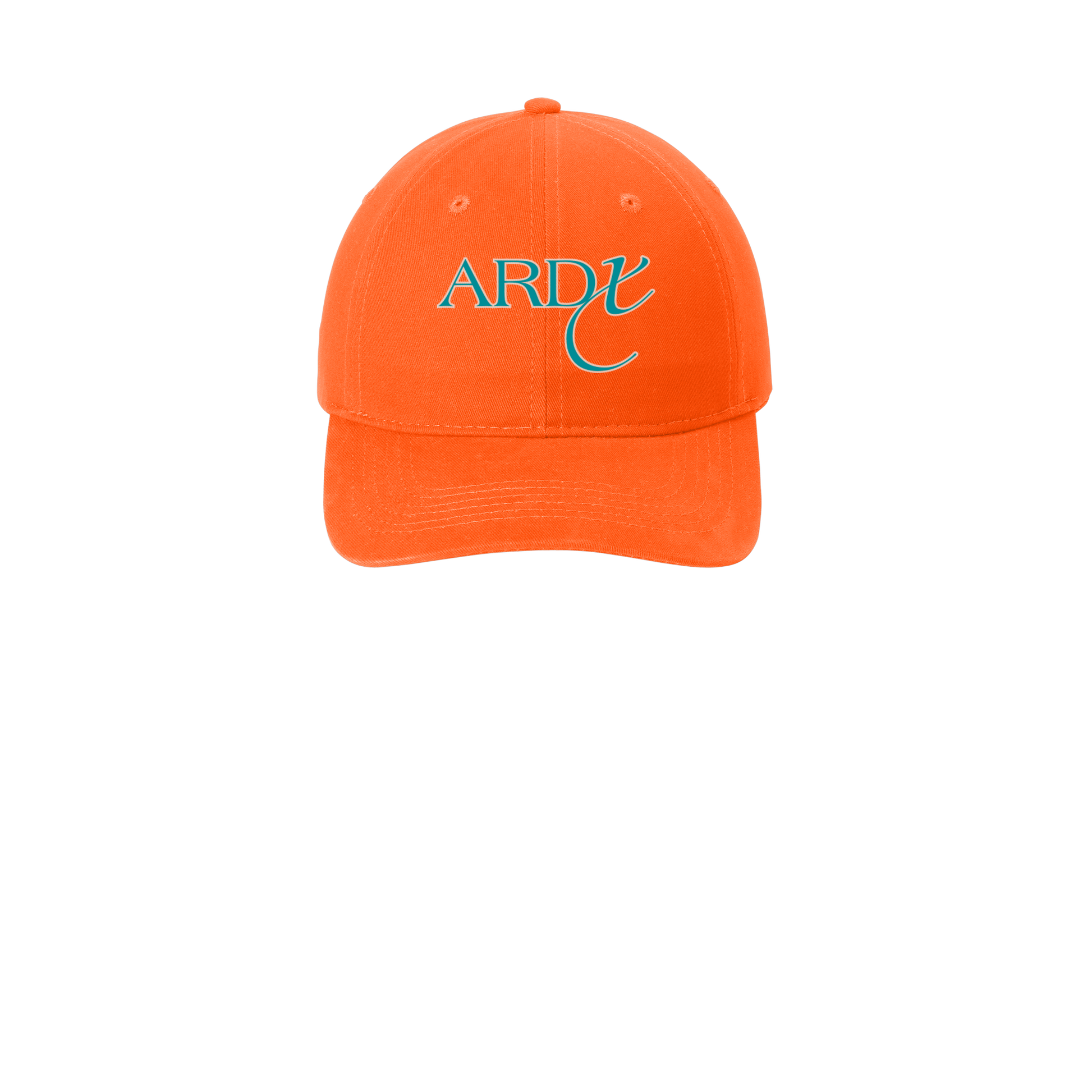 ardx-low-profile-dad-cap-embroidery-capfront-CP77-orange-flat-front