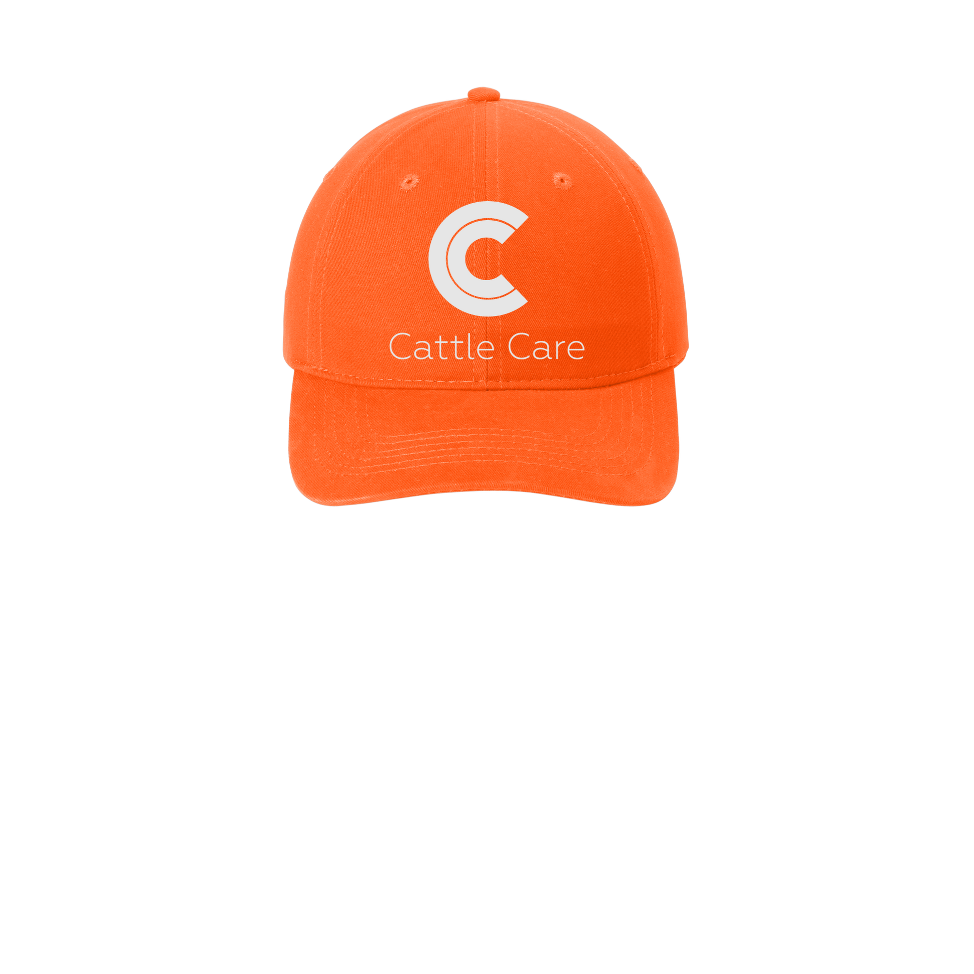 cattle-care-low-profile-dad-cap-embroidery-capfront-CP77-orange-flat-front