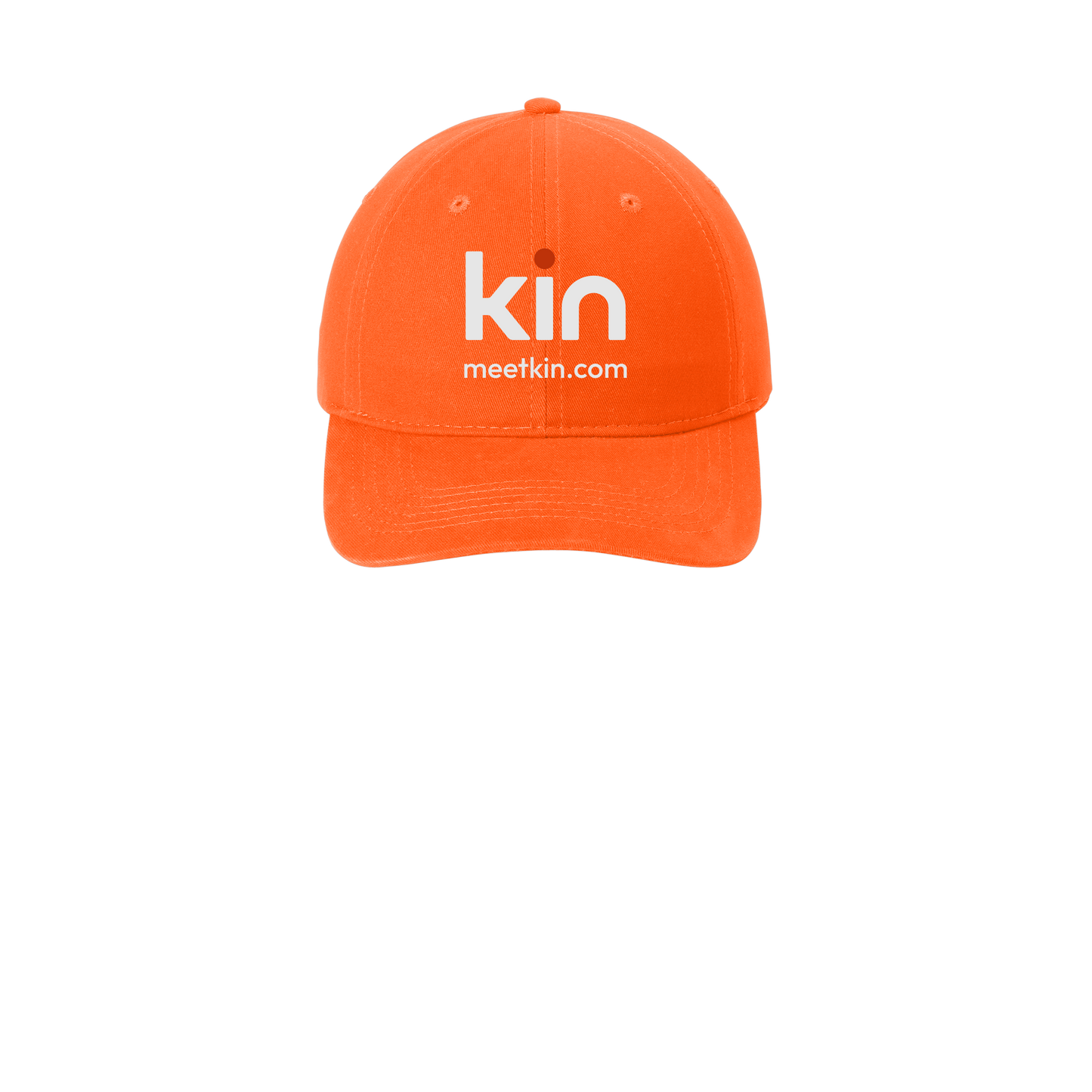 kin-low-profile-dad-cap-embroidery-capfront-CP77-orange-flat-front