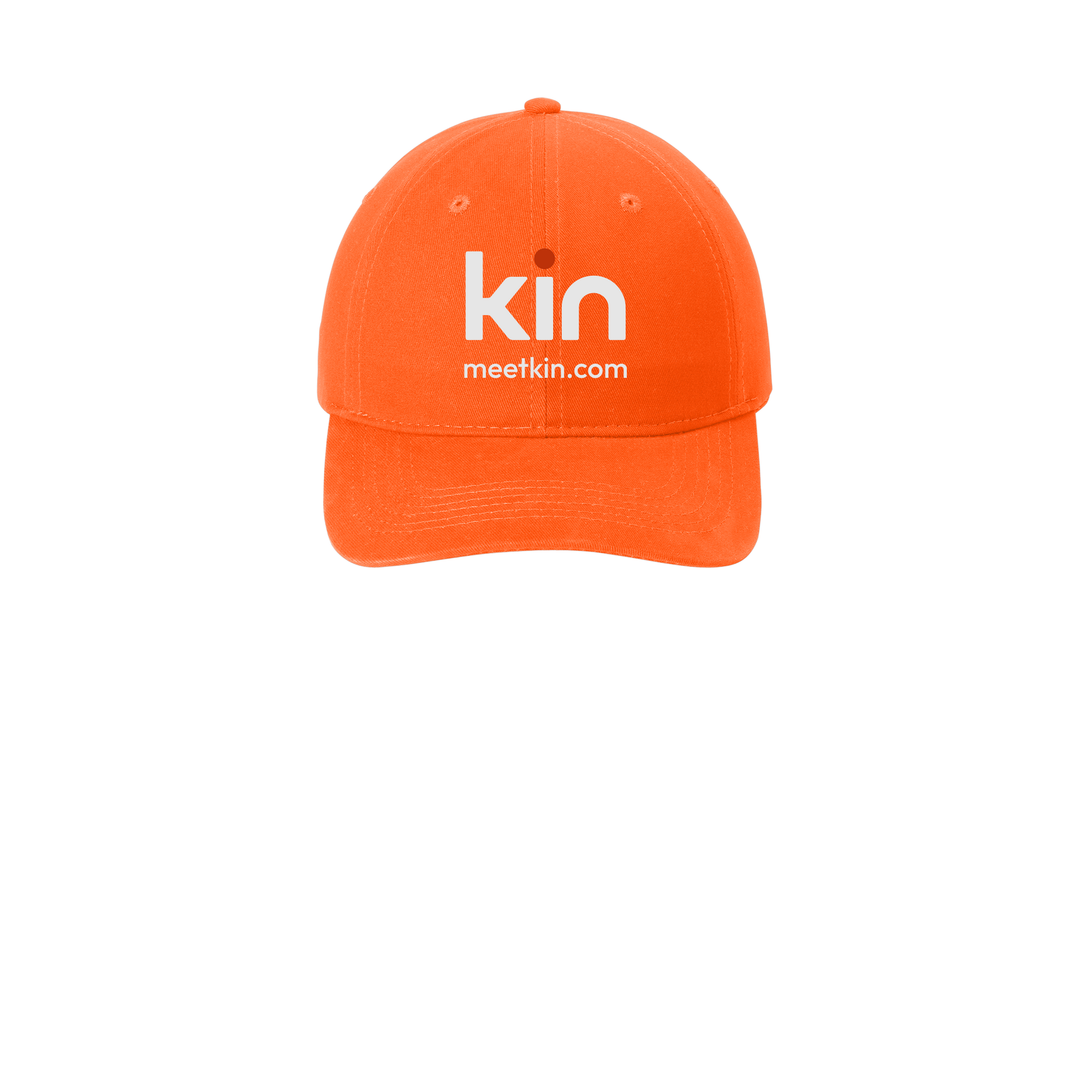 kin-low-profile-dad-cap-embroidery-capfront-CP77-orange-flat-front