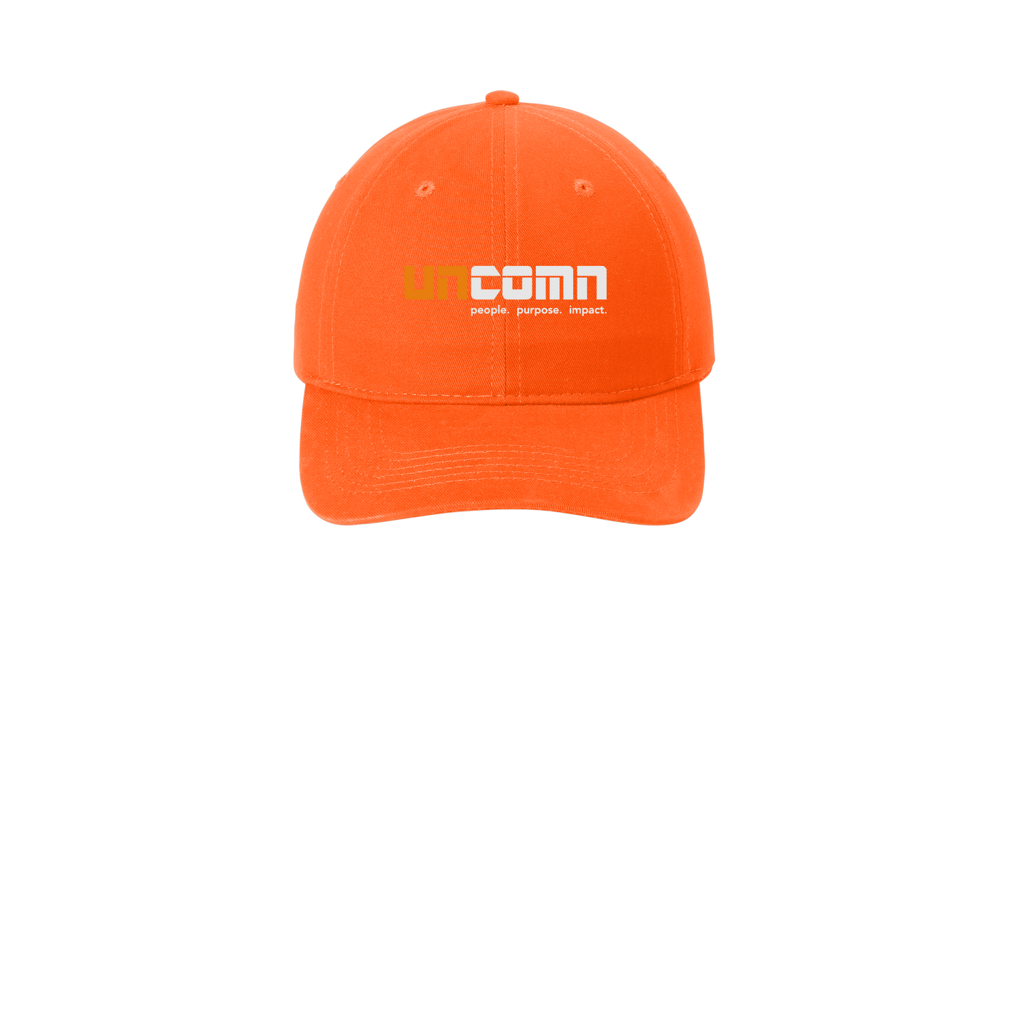 uncomn-low-profile-dad-cap-embroidery-capfront-CP77-orange-flat-front