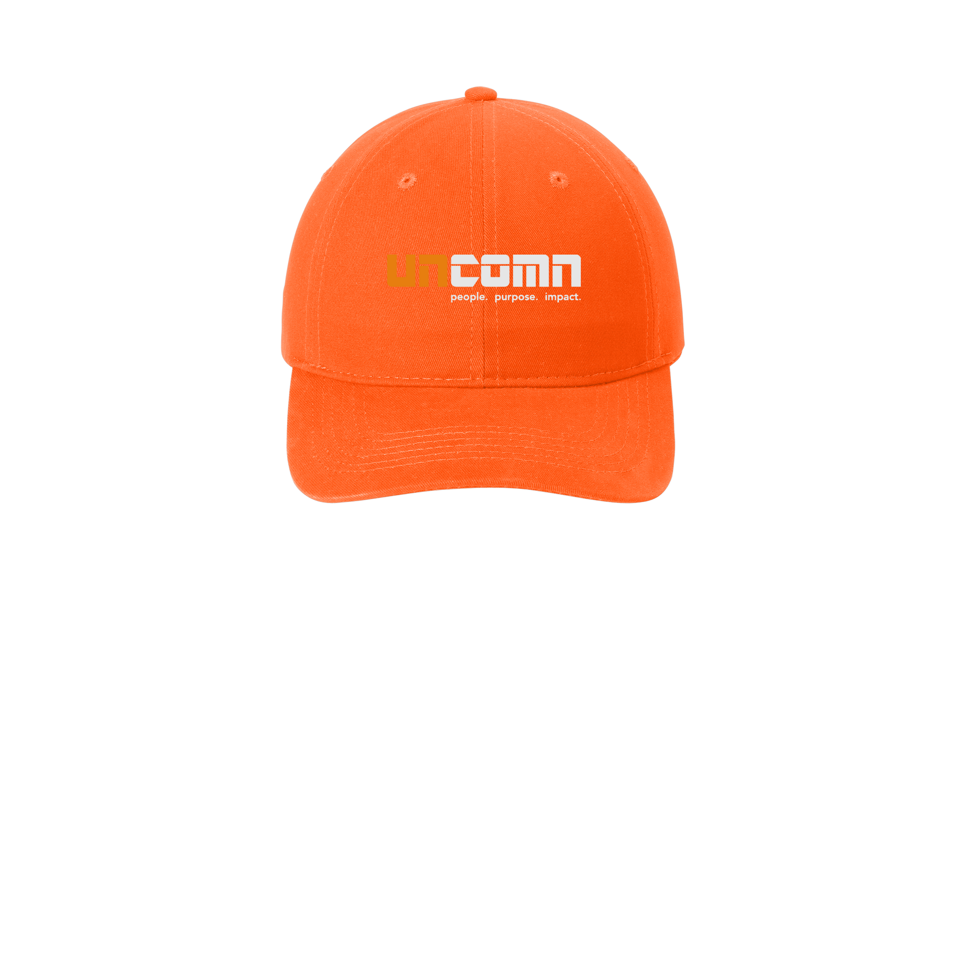 uncomn-low-profile-dad-cap-embroidery-capfront-CP77-orange-flat-front
