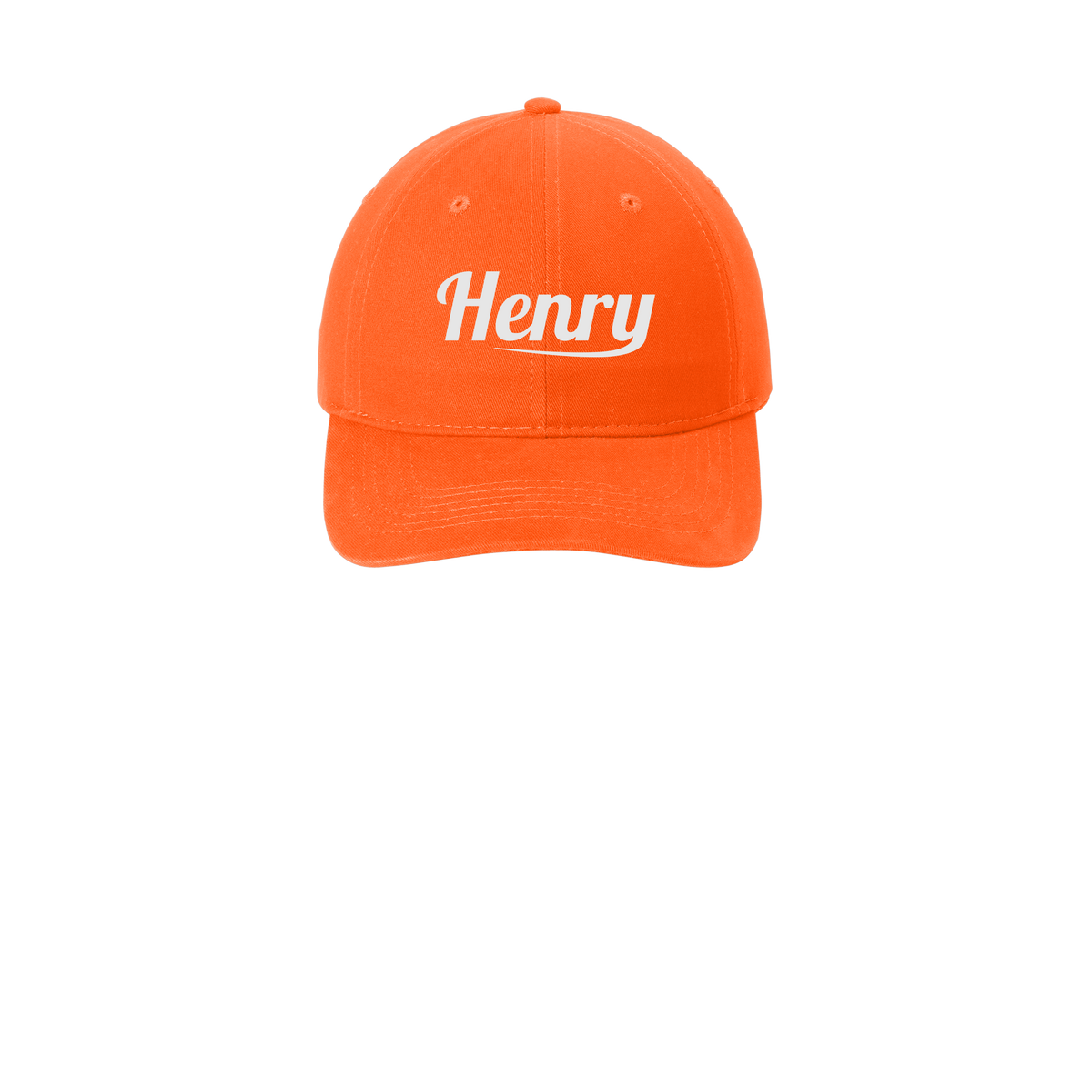 henrymeds-low-profile-dad-cap-embroidery-capfront-CP77-orange-flat-front
