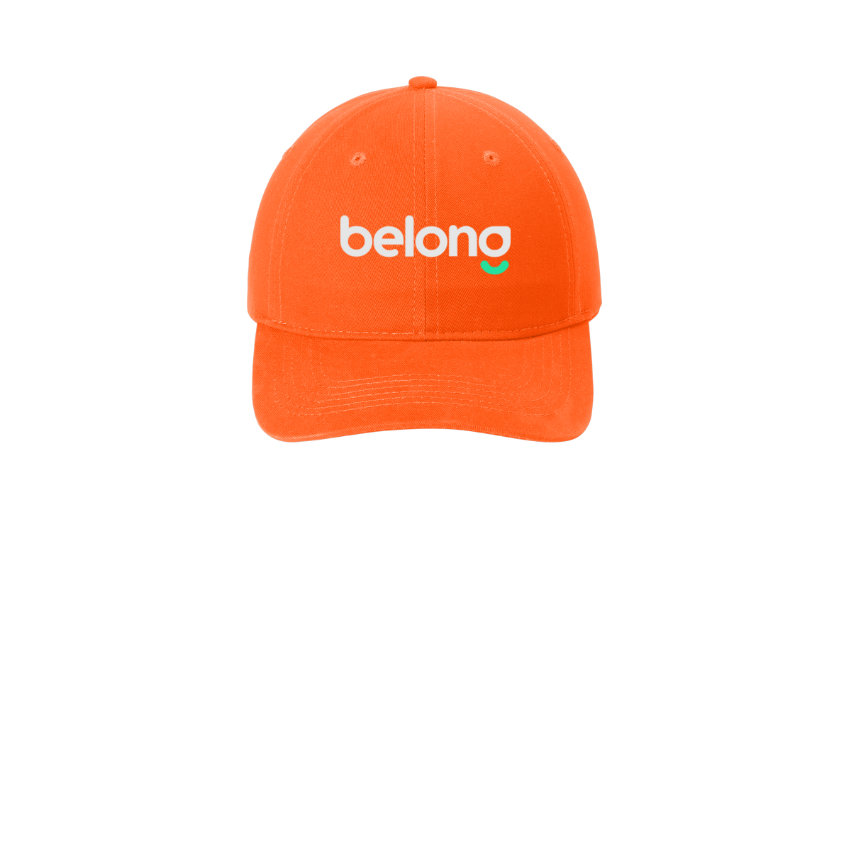 belonghome-low-profile-dad-cap-embroidery-capfront-CP77-orange-flat-front