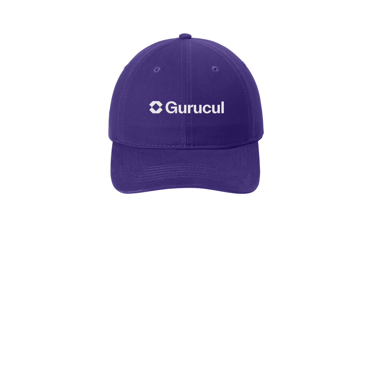 gurucul-low-profile-dad-cap-embroidery-capfront-CP77-purple-flat-front