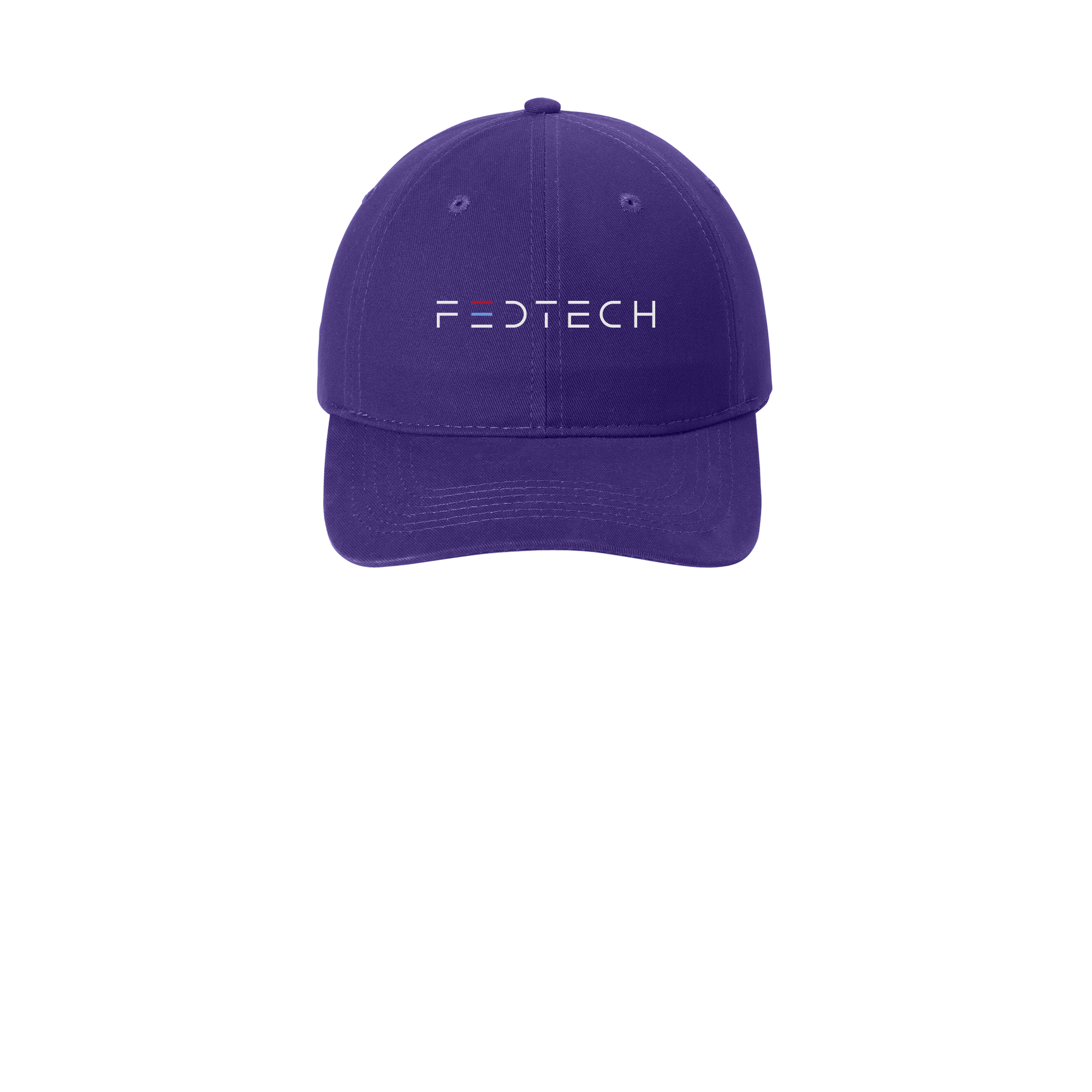 fedtech-low-profile-dad-cap-embroidery-capfront-CP77-purple-flat-front