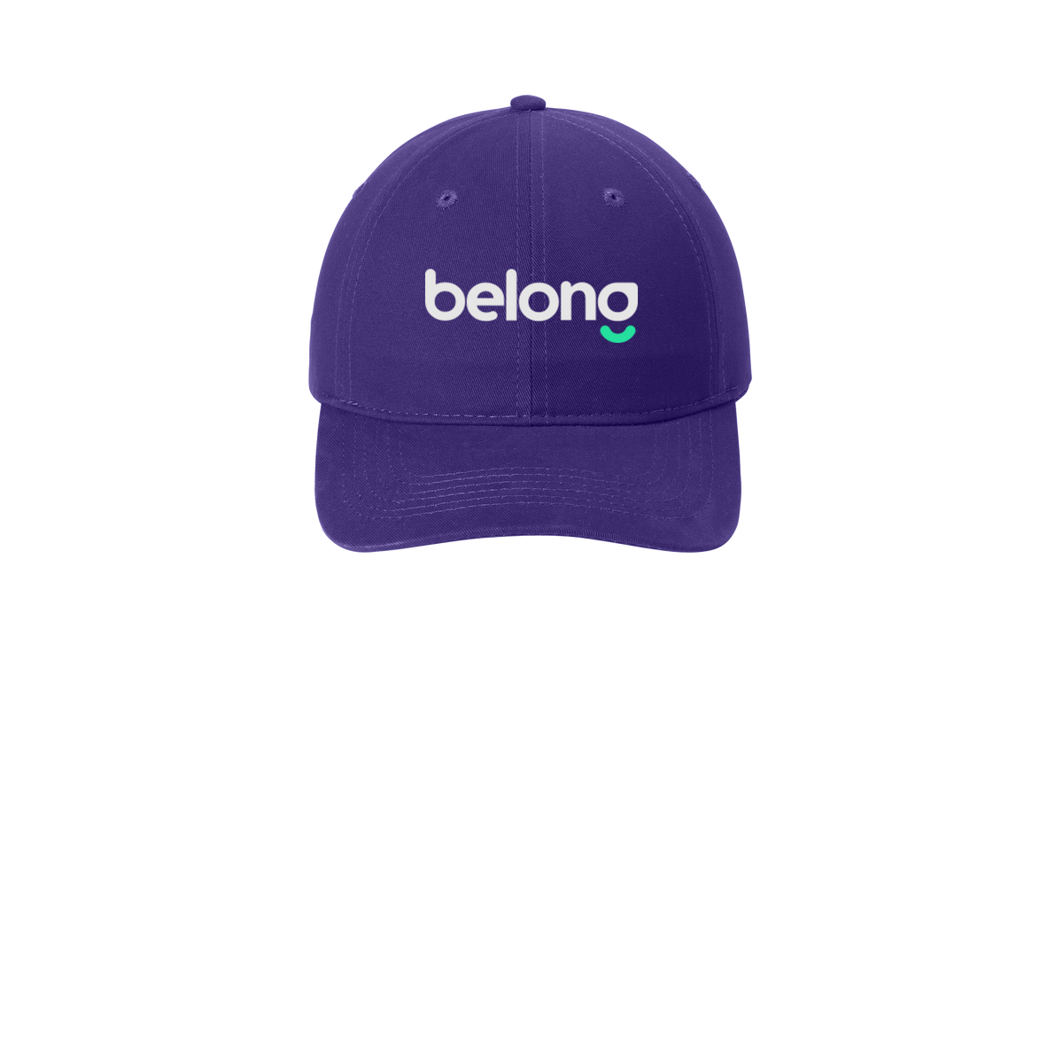 belonghome-low-profile-dad-cap-embroidery-capfront-CP77-purple-flat-front