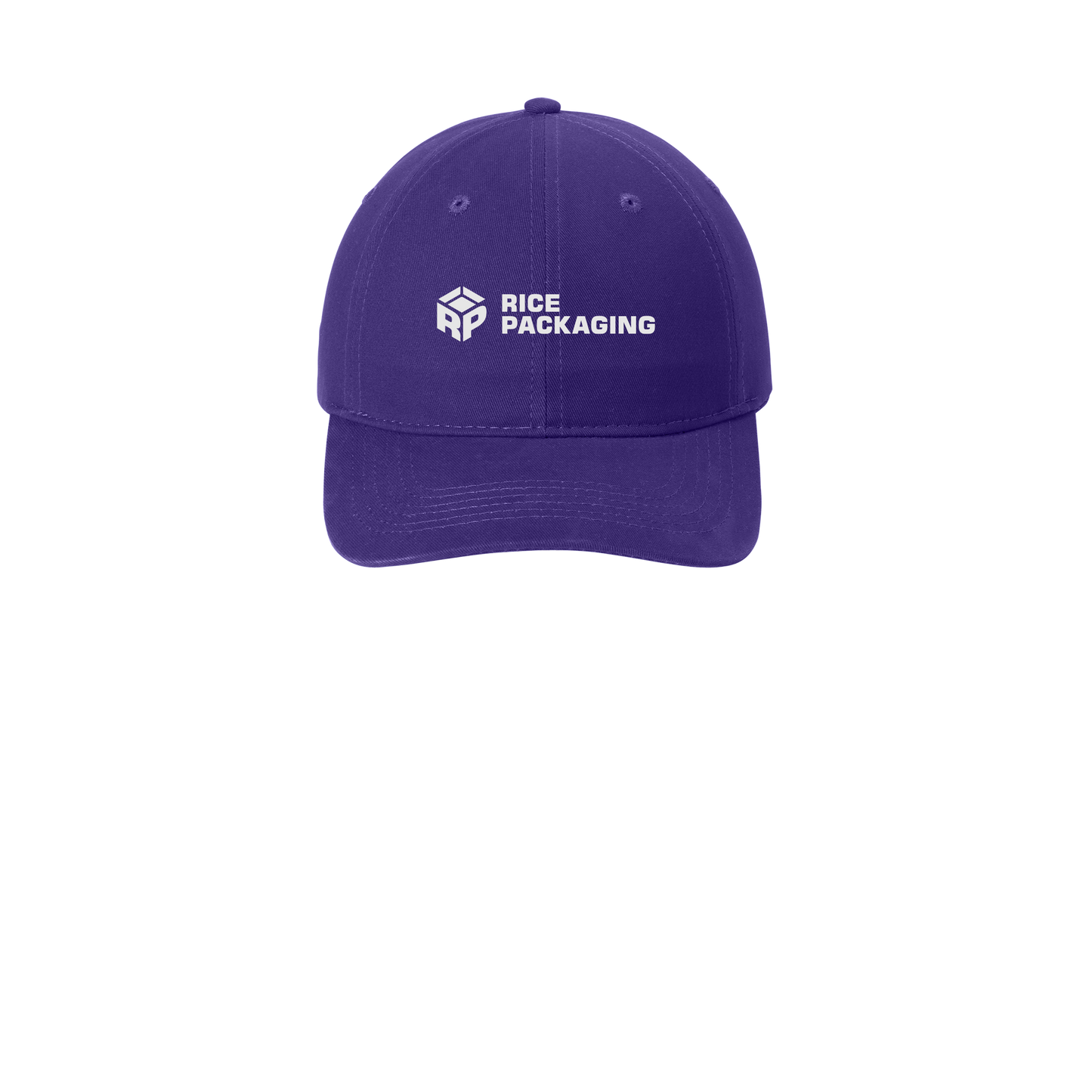 ricepackaging-low-profile-dad-cap-embroidery-capfront-CP77-purple-flat-front