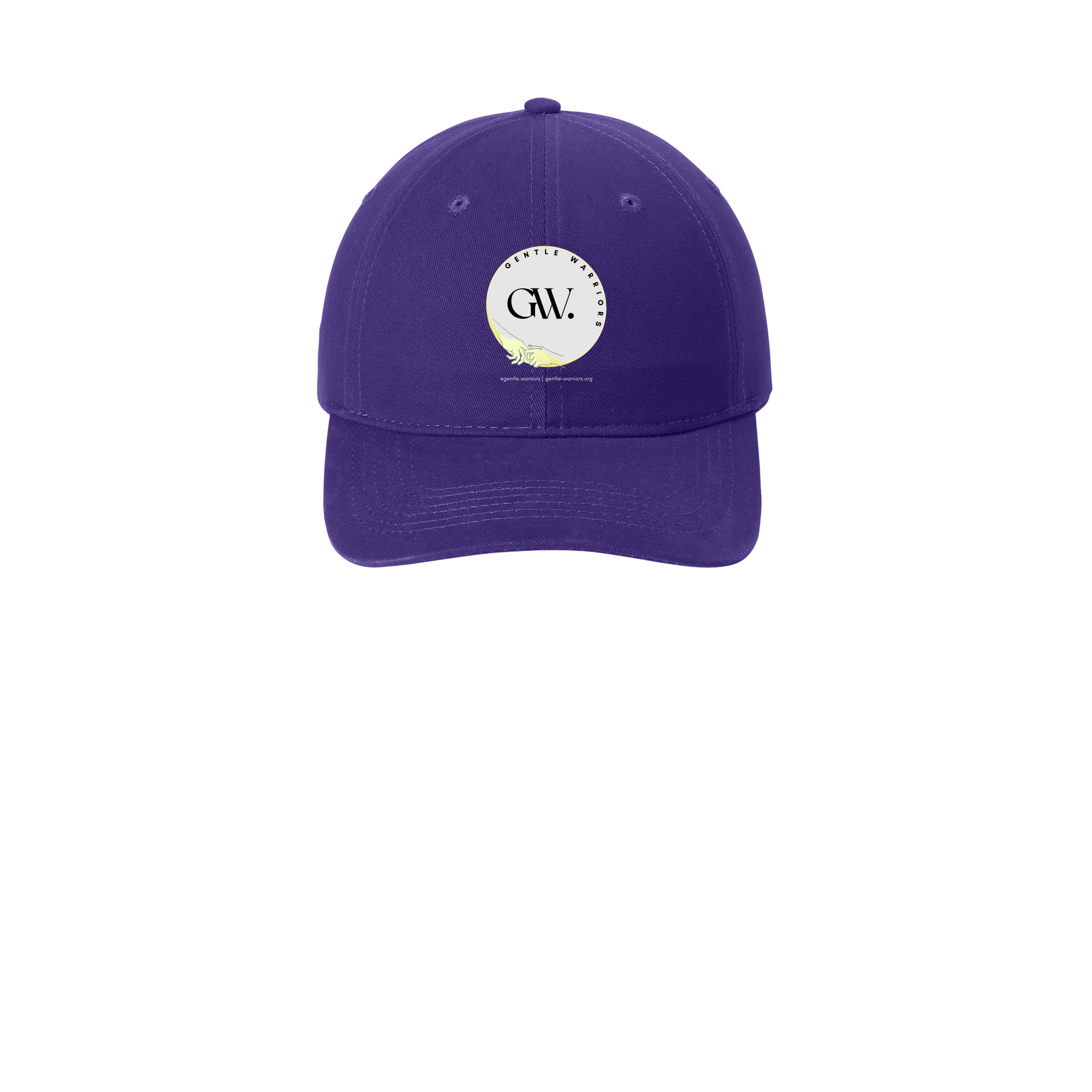 gentle-warriors-low-profile-dad-cap-embroidery-capfront-CP77-purple-flat-front