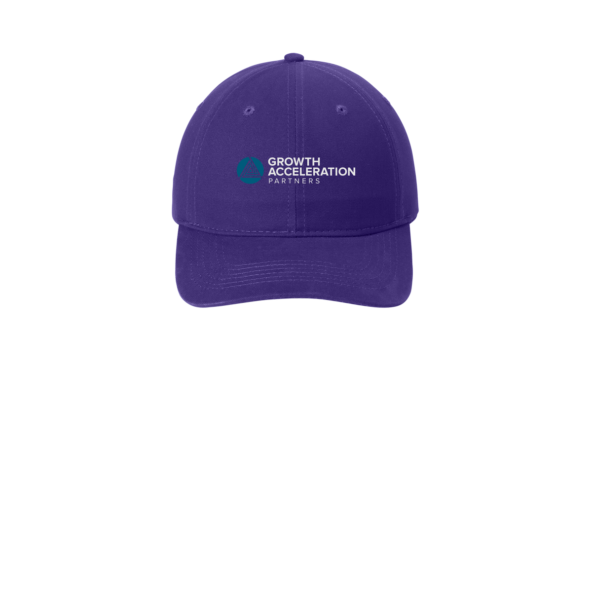 growthaccelerationpartners-low-profile-dad-cap-embroidery-capfront-CP77-purple-flat-front