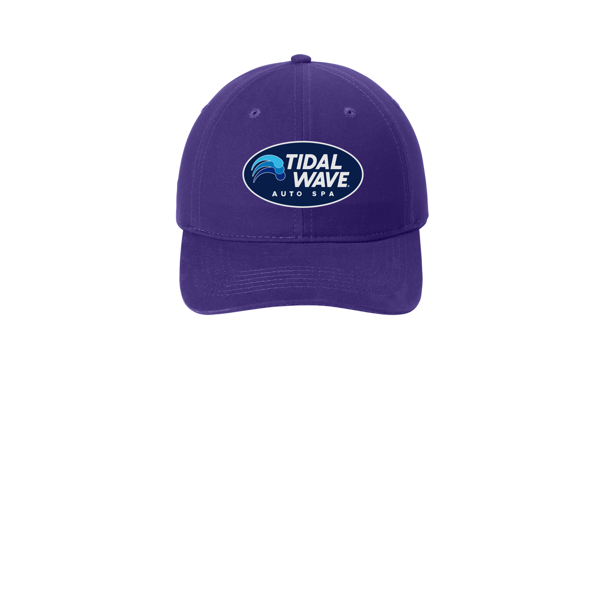 tidalwaveautospa-low-profile-dad-cap-embroidery-capfront-CP77-purple-flat-front