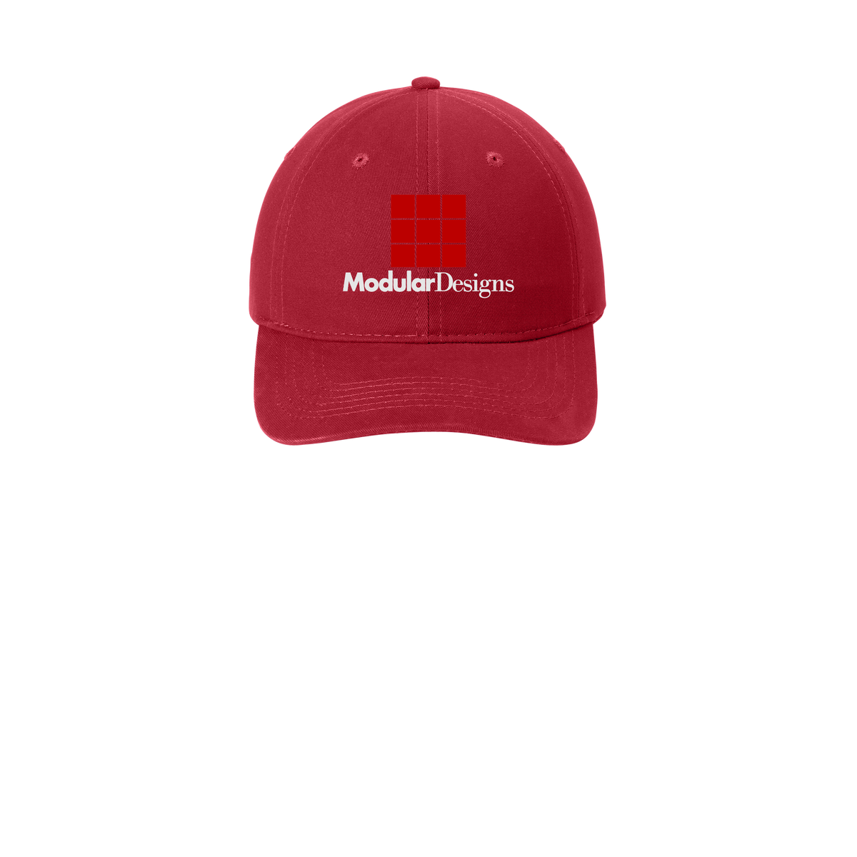 modulardesignsflooring-low-profile-dad-cap-embroidery-capfront-CP77-red-flat-front