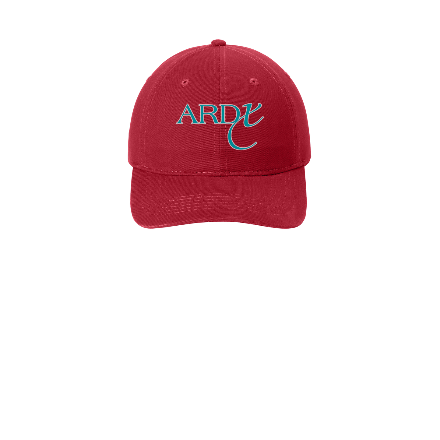 ardx-low-profile-dad-cap-embroidery-capfront-CP77-red-flat-front