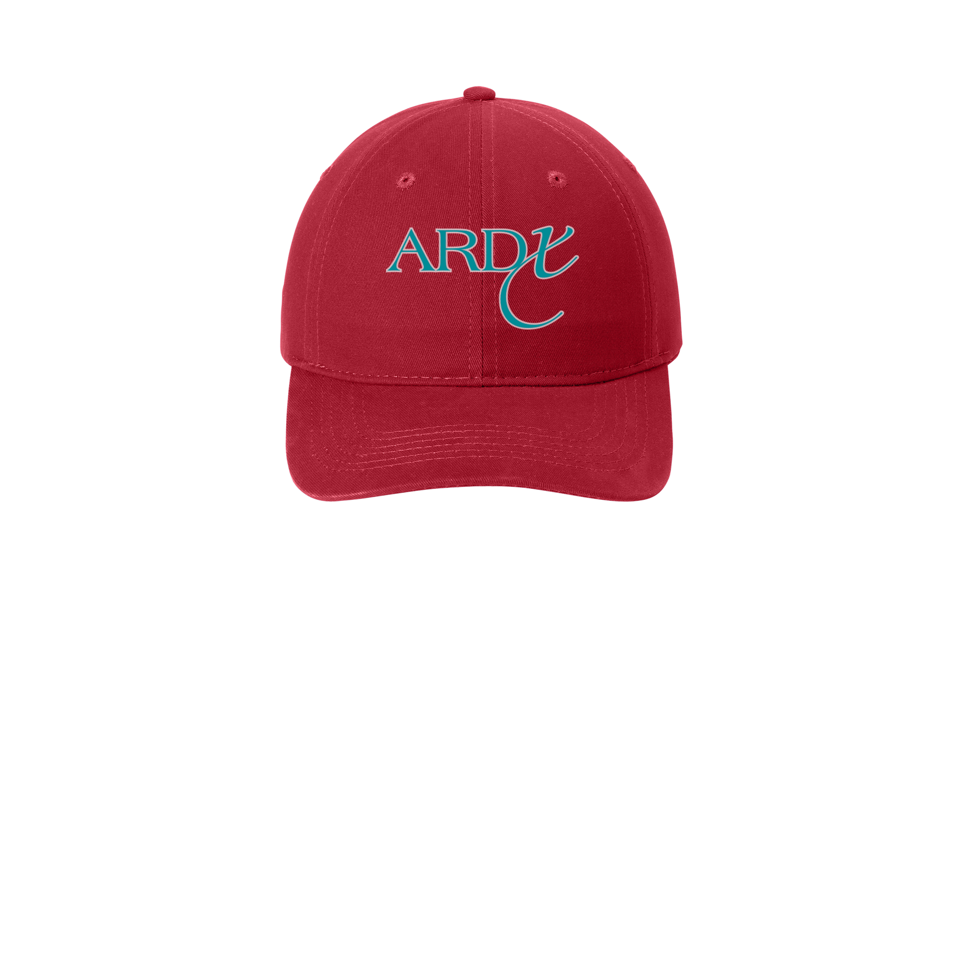 ardx-low-profile-dad-cap-embroidery-capfront-CP77-red-flat-front