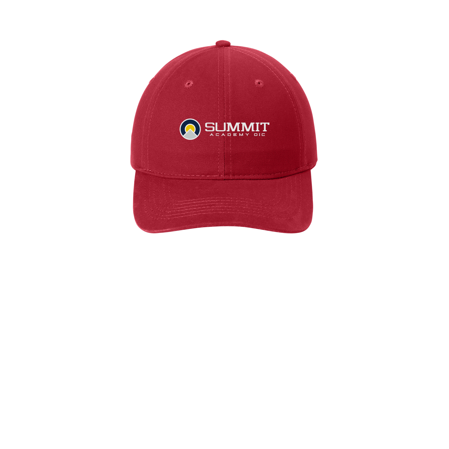 saoic-low-profile-dad-cap-embroidery-capfront-CP77-red-flat-front