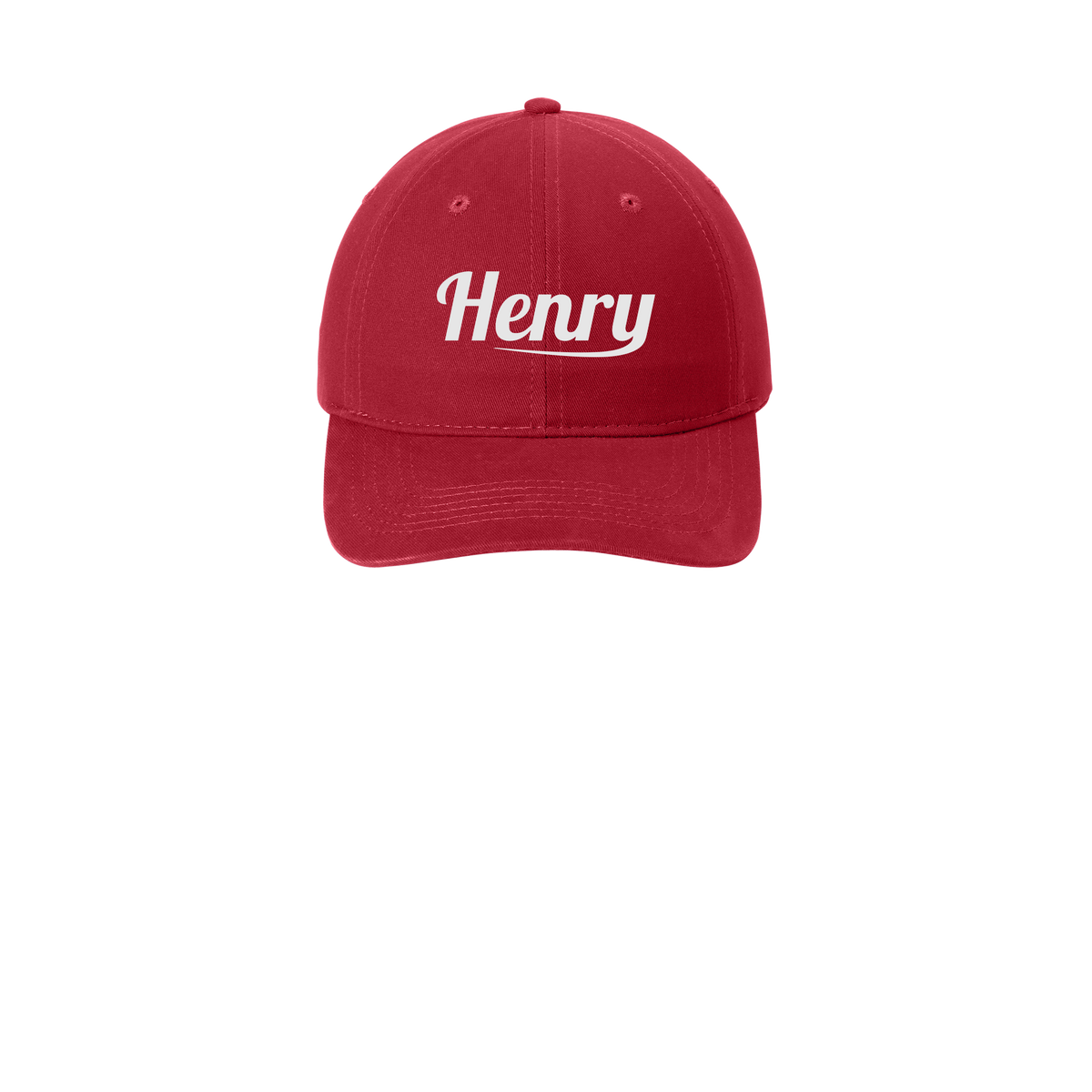 henrymeds-low-profile-dad-cap-embroidery-capfront-CP77-red-flat-front