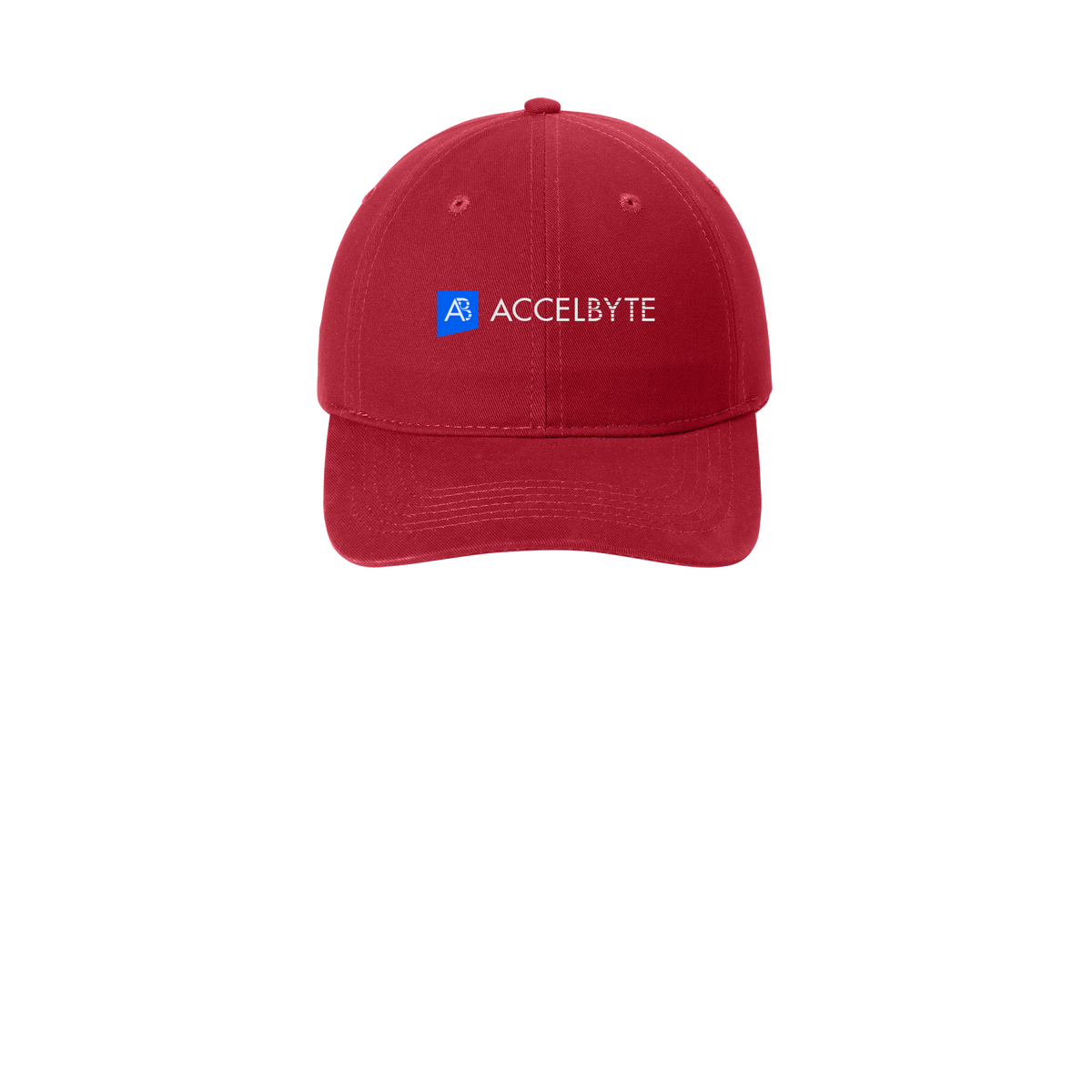accelbyte-low-profile-dad-cap-embroidery-capfront-CP77-red-flat-front