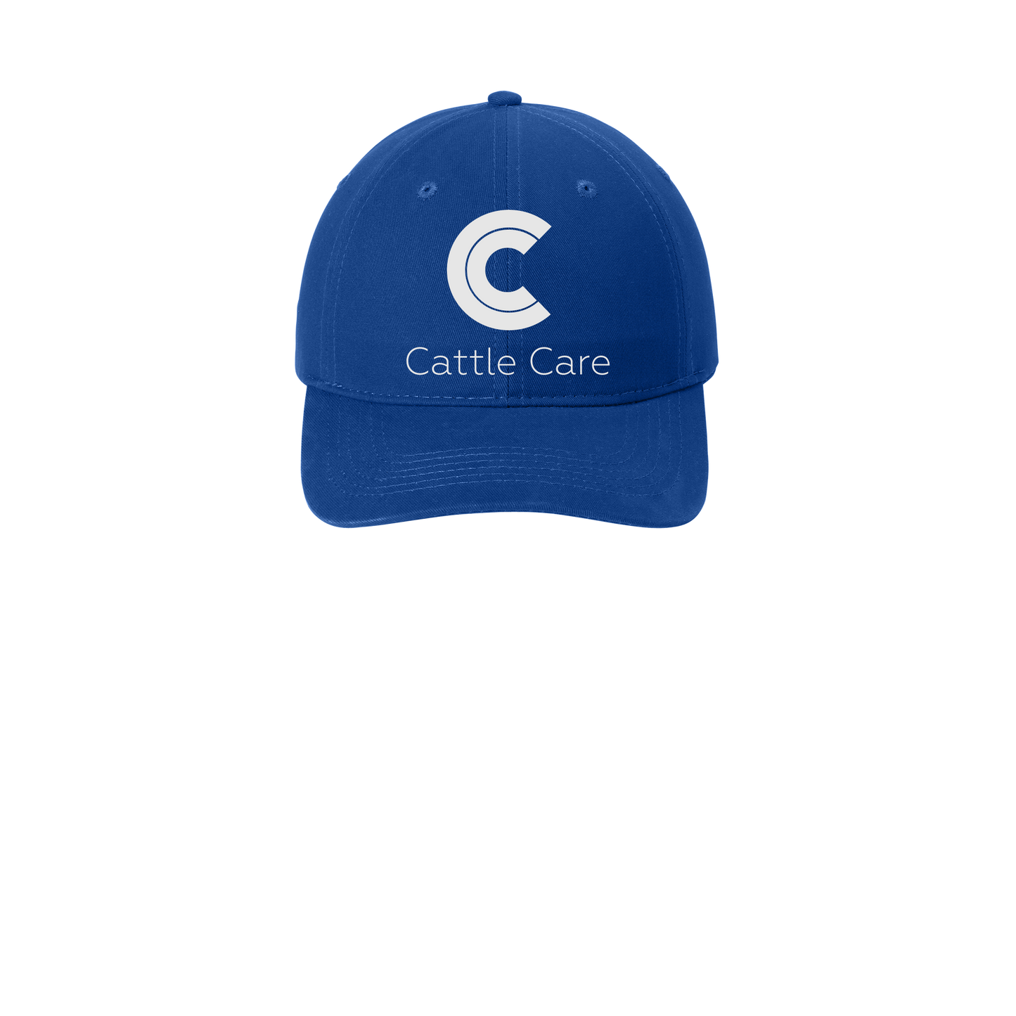 cattle-care-low-profile-dad-cap-embroidery-capfront-CP77-royal-flat-front