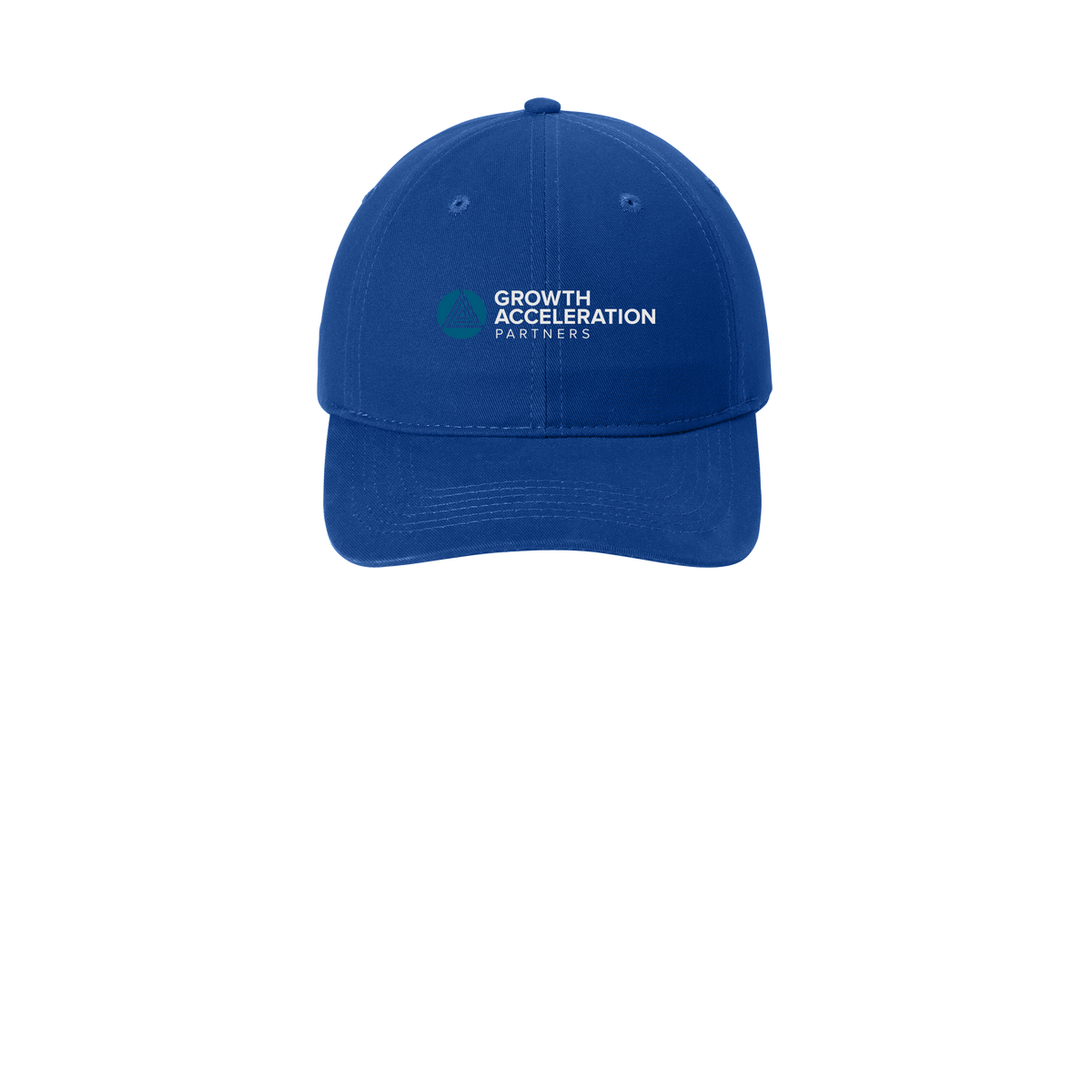 growthaccelerationpartners-low-profile-dad-cap-embroidery-capfront-CP77-royal-flat-front