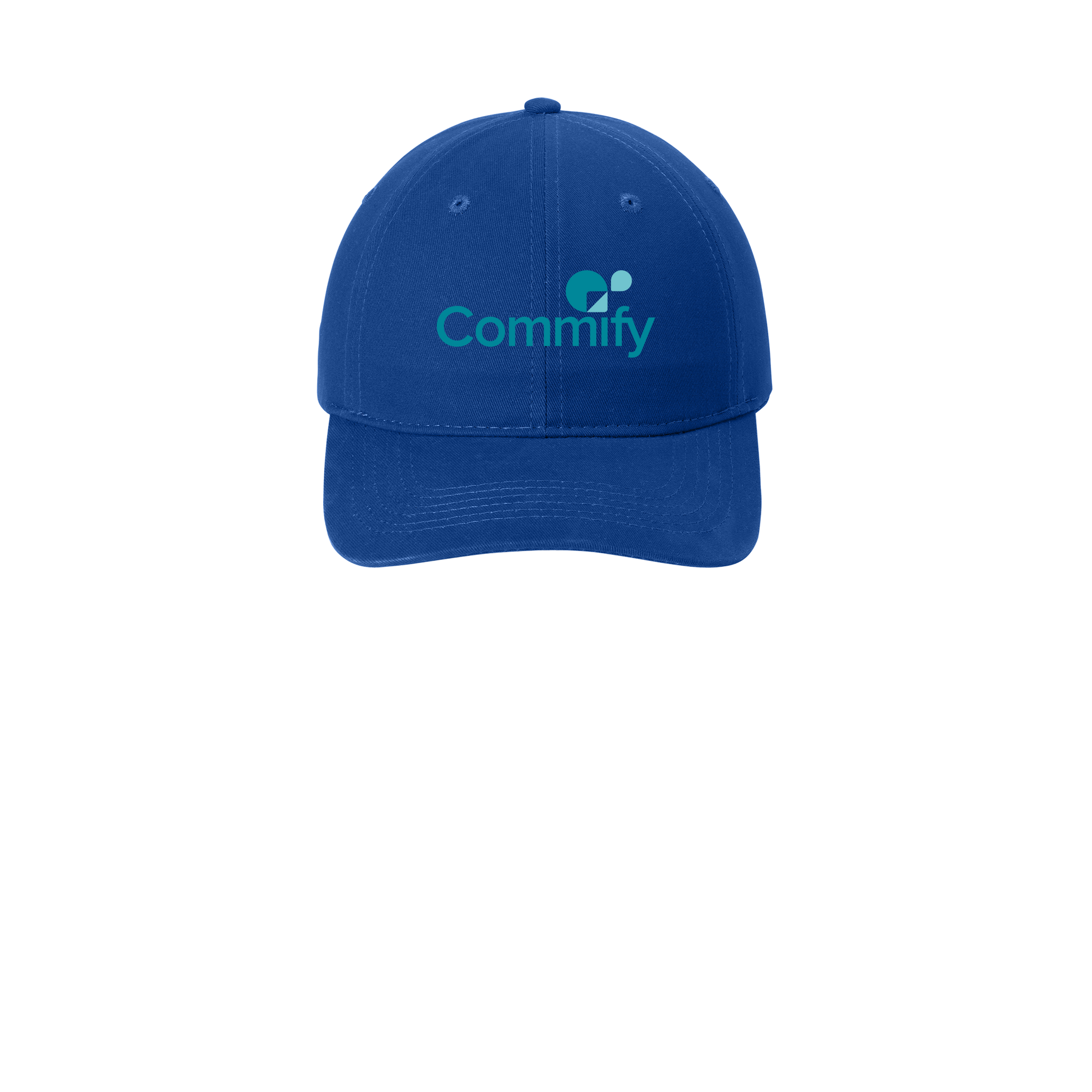 commify-low-profile-dad-cap-embroidery-capfront-CP77-royal-flat-front