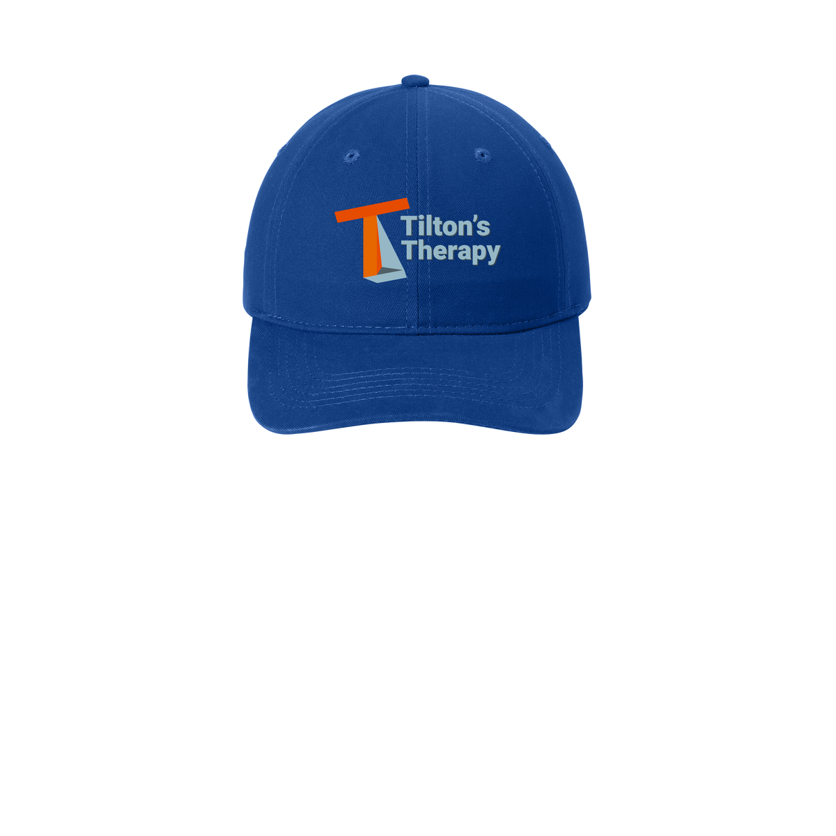 tiltonstherapy-low-profile-dad-cap-embroidery-capfront-CP77-royal-flat-front