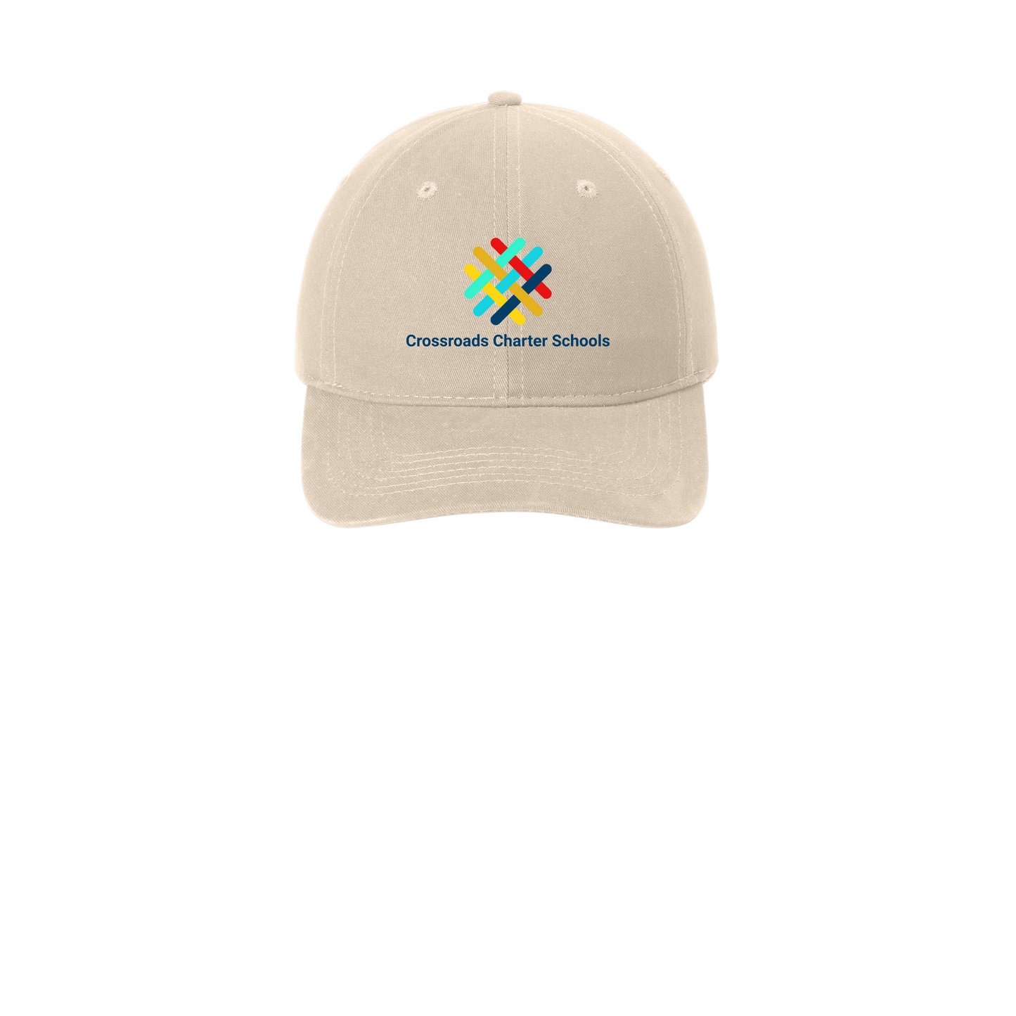 crossroadsschoolskc-low-profile-dad-cap-embroidery-capfront-CP77-stone-flat-front