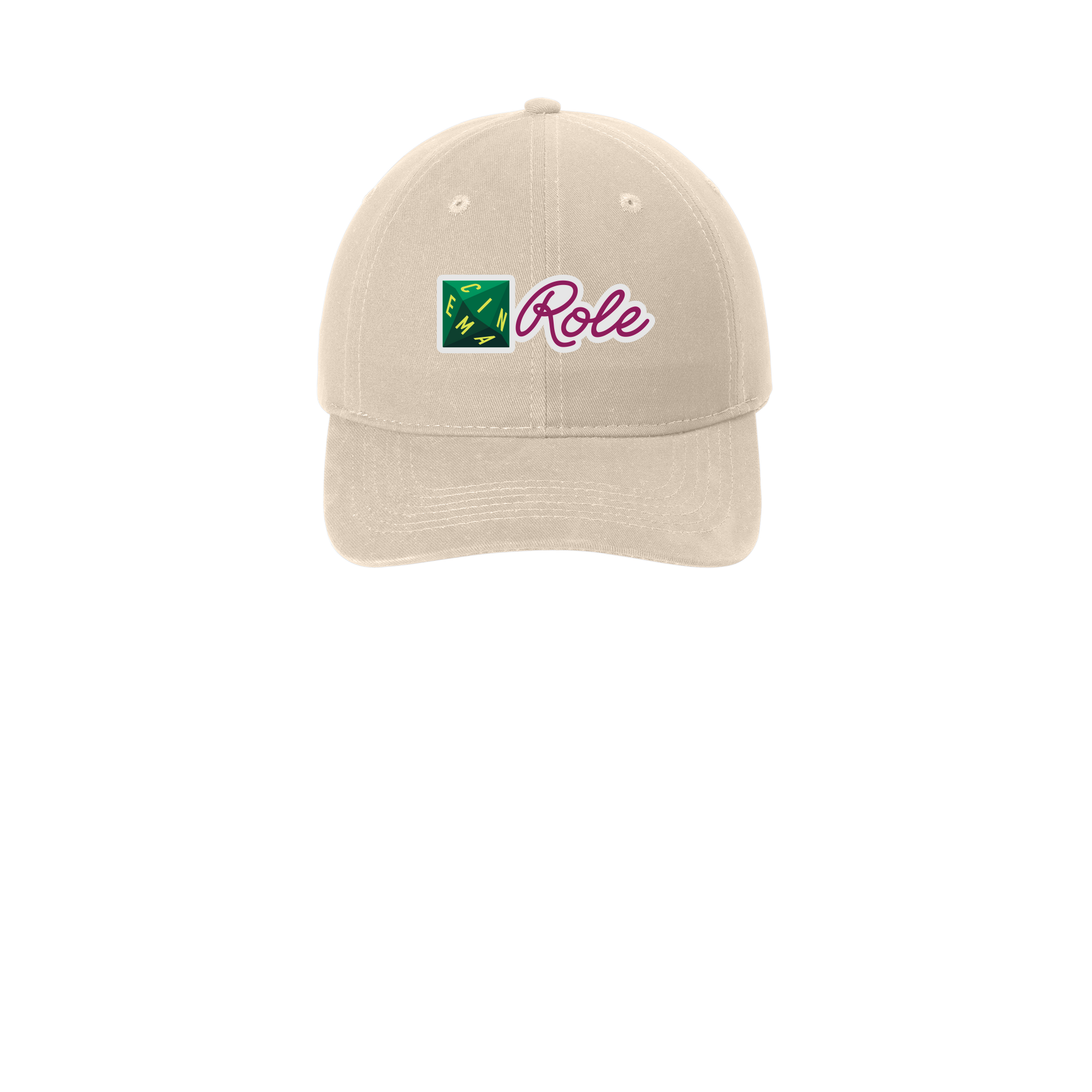 cinemarole-low-profile-dad-cap-embroidery-capfront-CP77-stone-flat-front