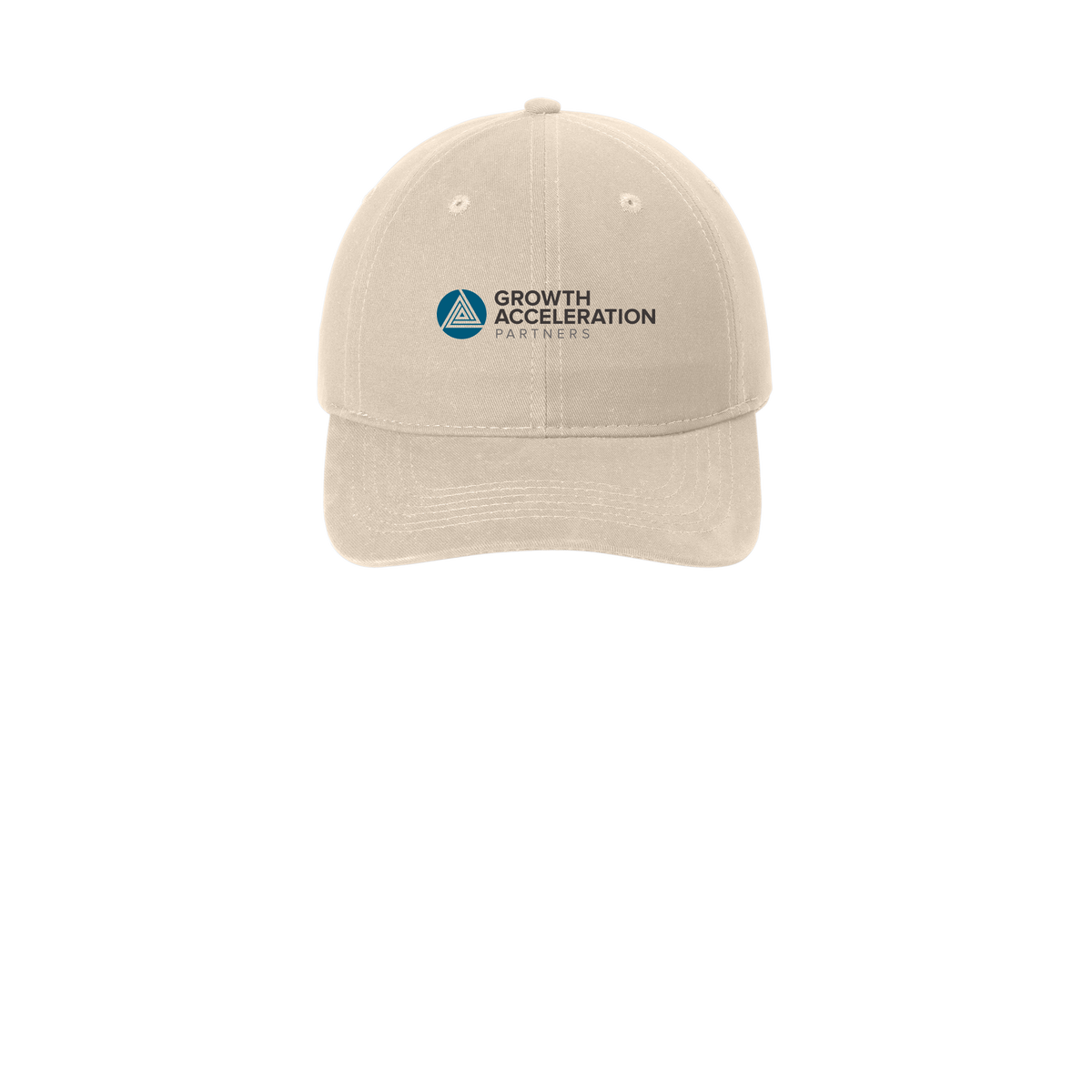 growthaccelerationpartners-low-profile-dad-cap-embroidery-capfront-CP77-stone-flat-front
