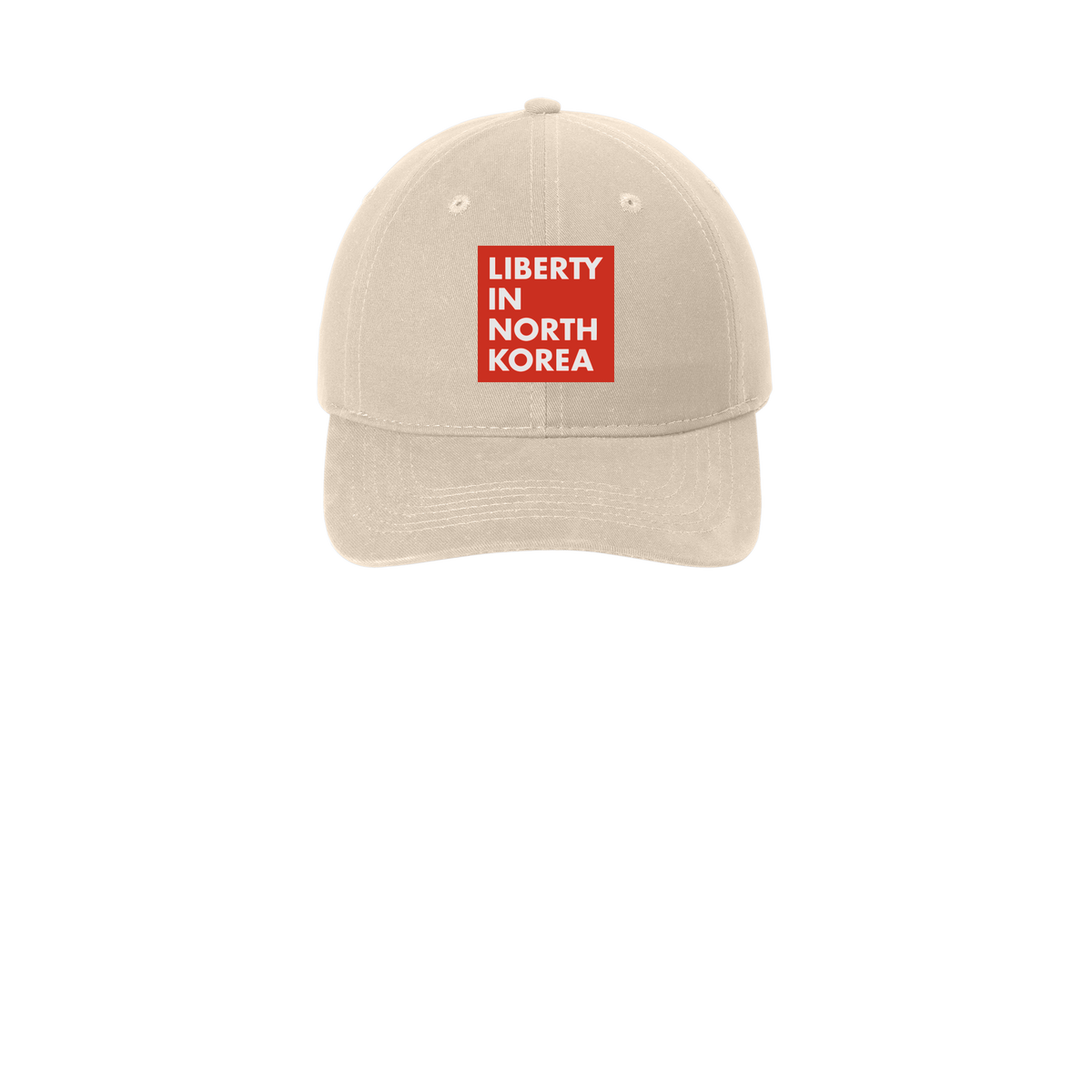 libertyinnorthkorea-low-profile-dad-cap-embroidery-capfront-CP77-stone-flat-front