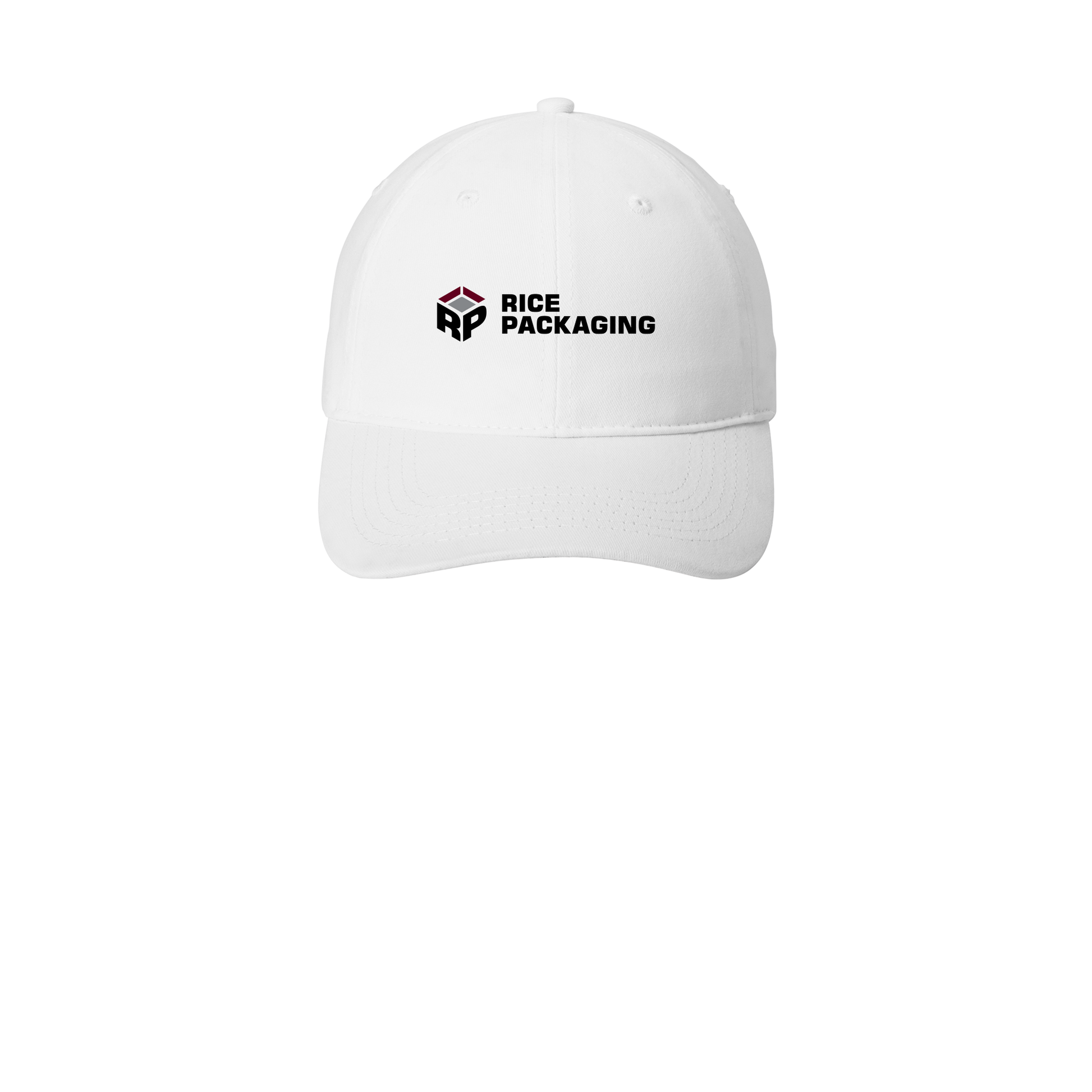 ricepackaging-low-profile-dad-cap-embroidery-capfront-CP77-white-flat-front