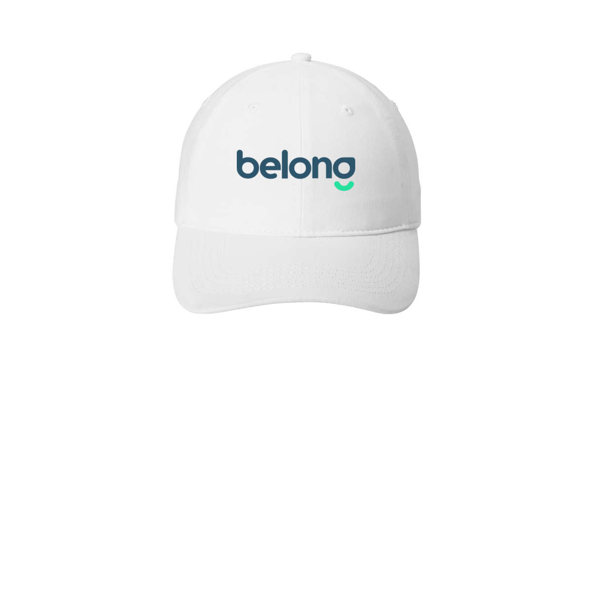 belonghome-low-profile-dad-cap-embroidery-capfront-CP77-white-flat-front
