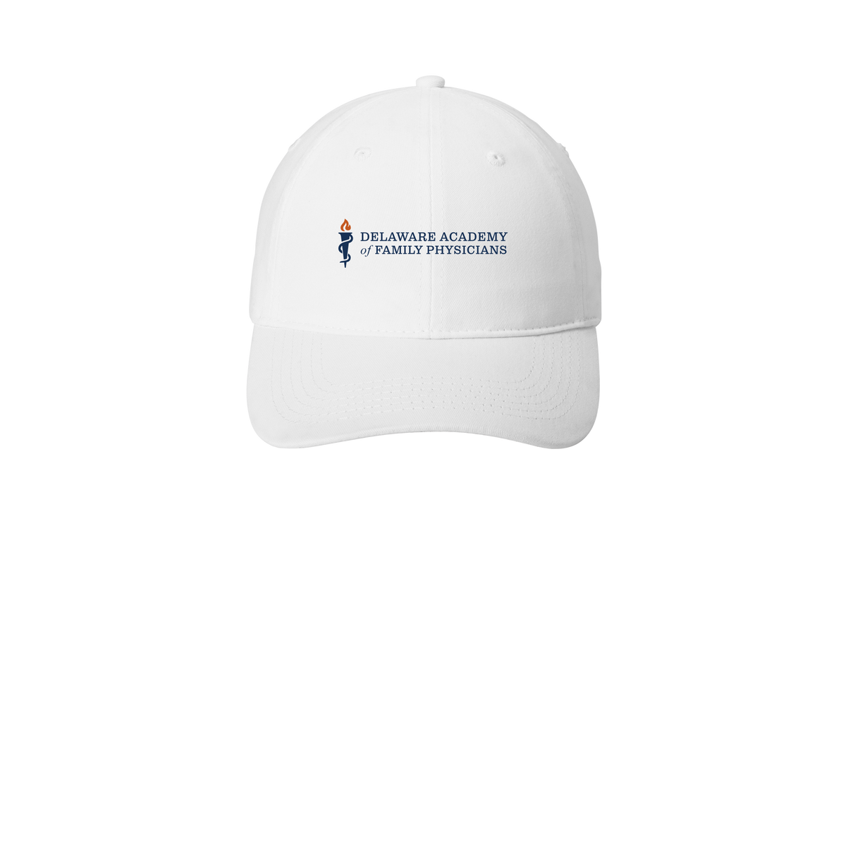 delfamdoc-low-profile-dad-cap-embroidery-capfront-CP77-white-flat-front
