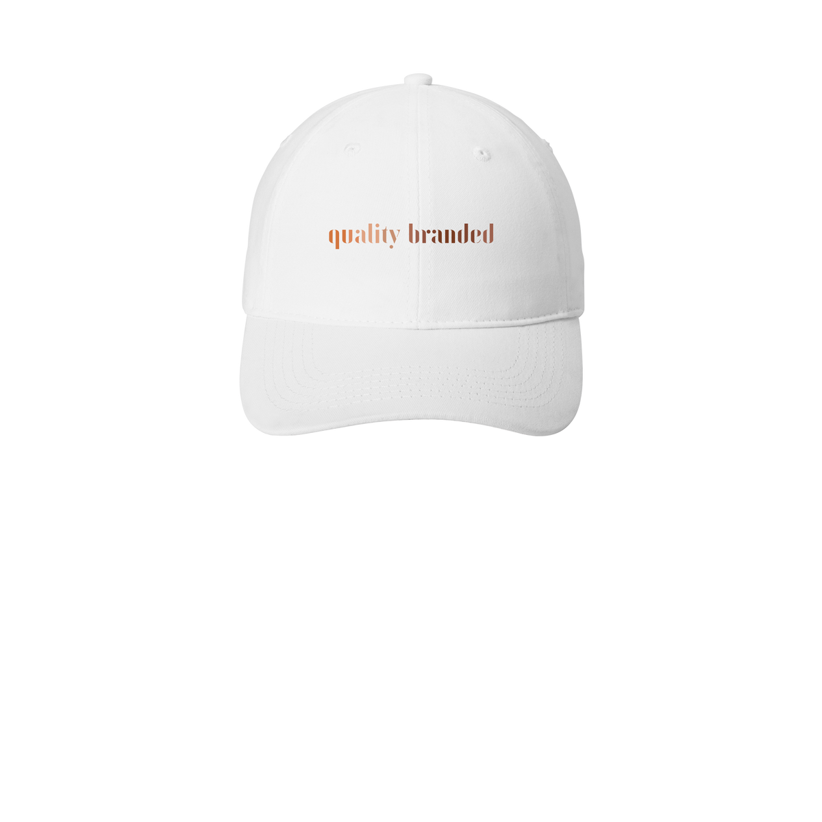 qualitybranded-low-profile-dad-cap-embroidery-capfront-CP77-white-flat-front
