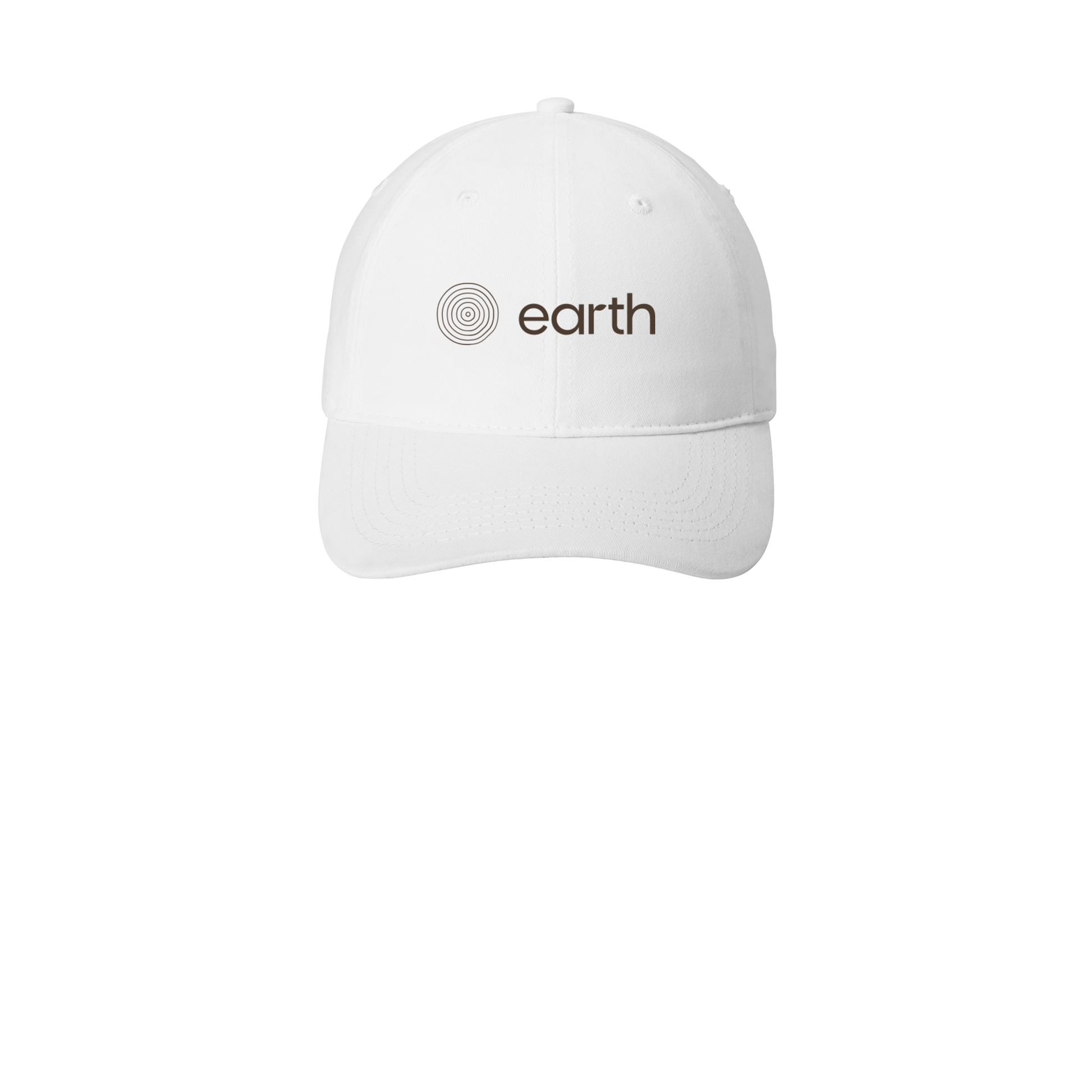 earthfuneral-low-profile-dad-cap-embroidery-capfront-CP77-white-flat-front