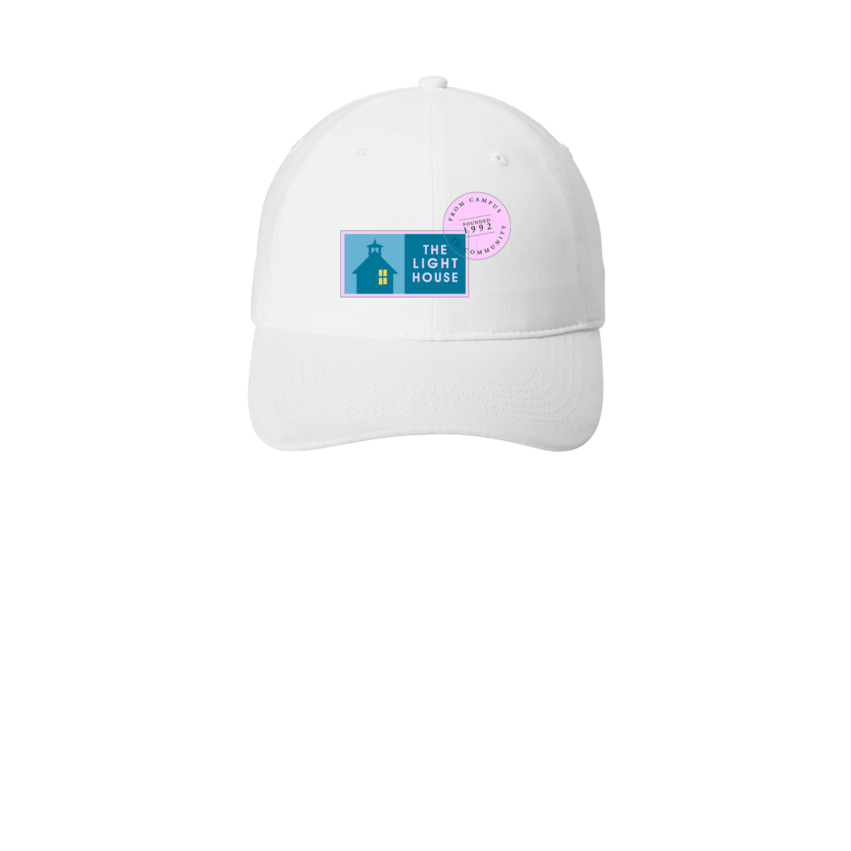 lhcampus-low-profile-dad-cap-embroidery-capfront-CP77-white-flat-front