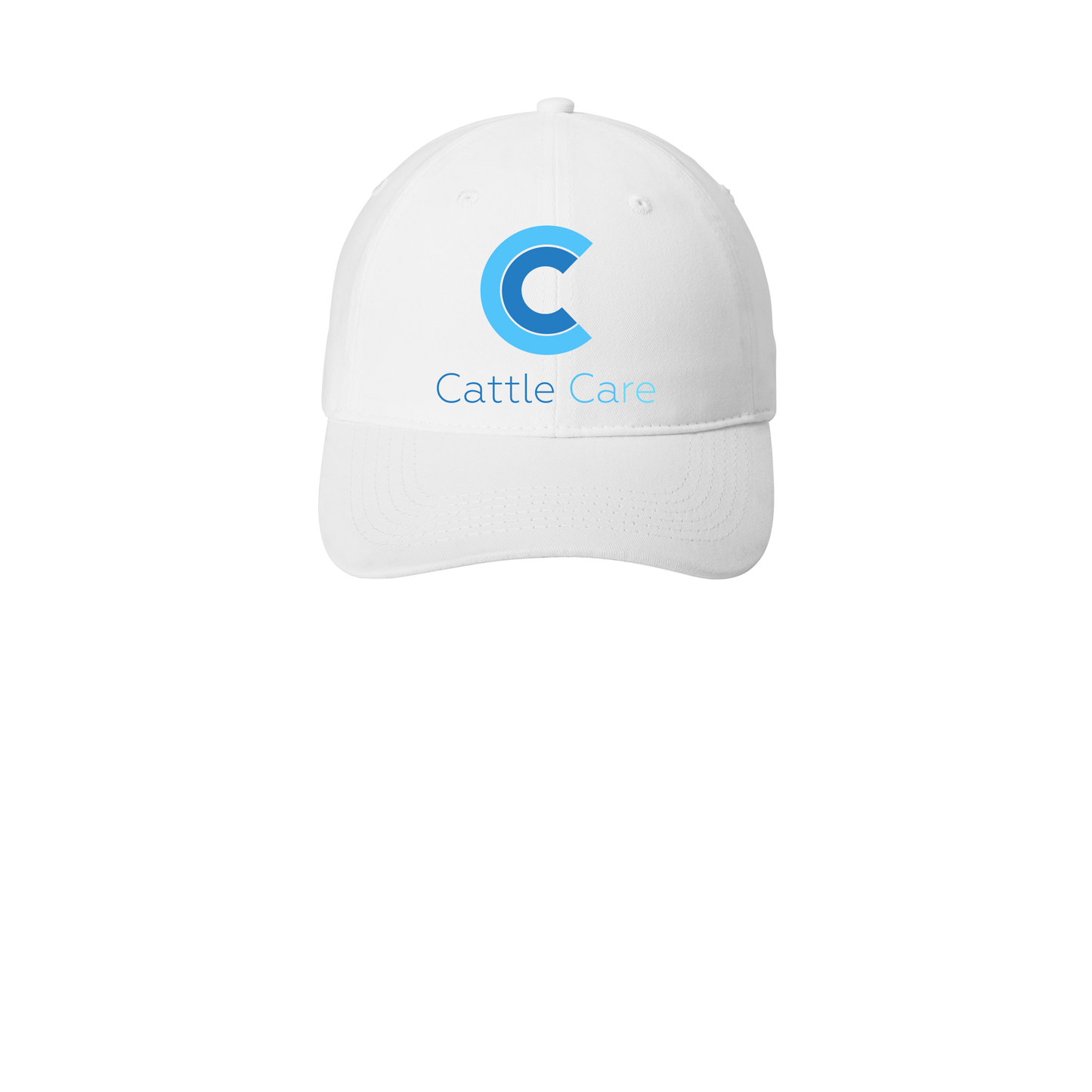 cattle-care-low-profile-dad-cap-embroidery-capfront-CP77-white-flat-front