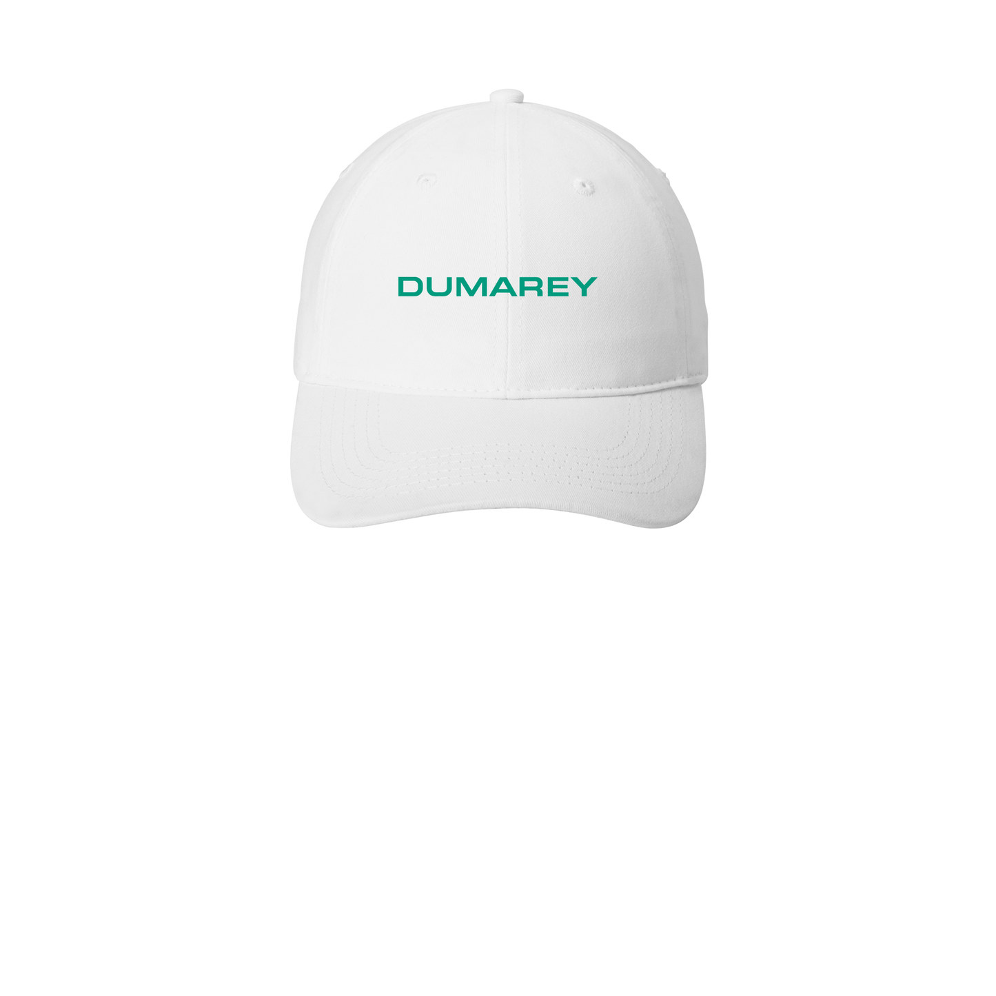dumarey-low-profile-dad-cap-embroidery-capfront-CP77-white-flat-front