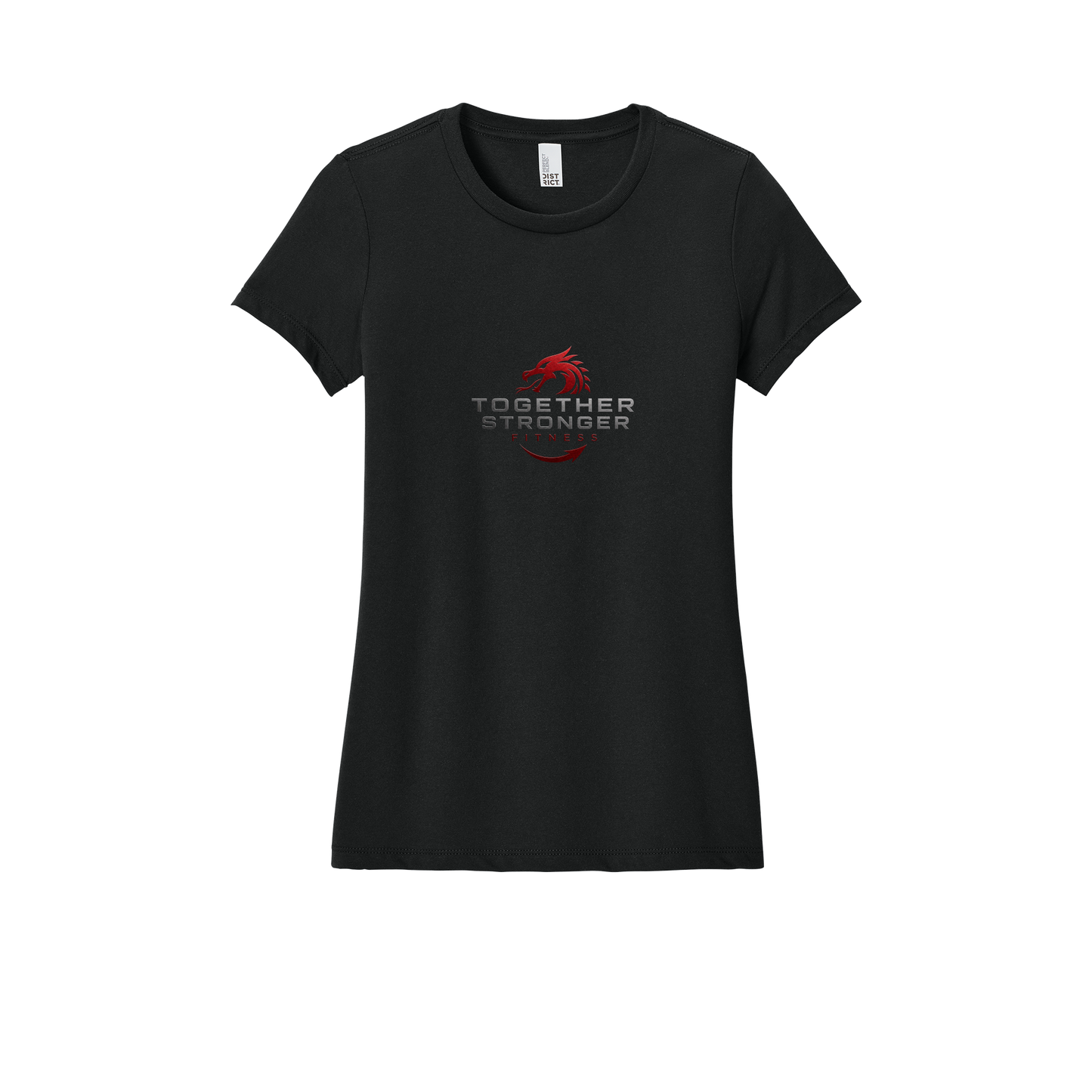 togetherstrongerfitness-district-womens-perfect-blend-tee-dtf-front-DM108L-black-flat-front