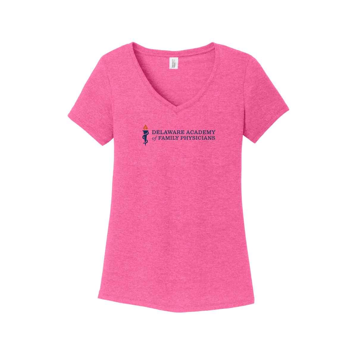 delfamdoc-district-womens-perfect-tri-v-neck-tee-dtf-front-DM1350L-fuchsiafrost-flat-front