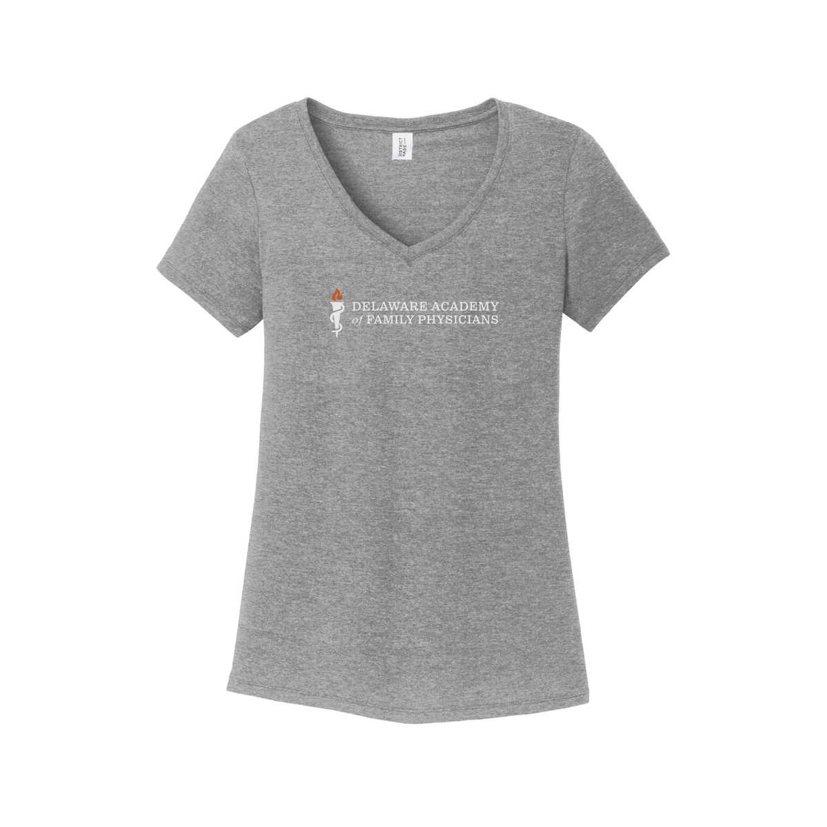 delfamdoc-district-womens-perfect-tri-v-neck-tee-dtf-front-DM1350L-greyfrost-flat-front