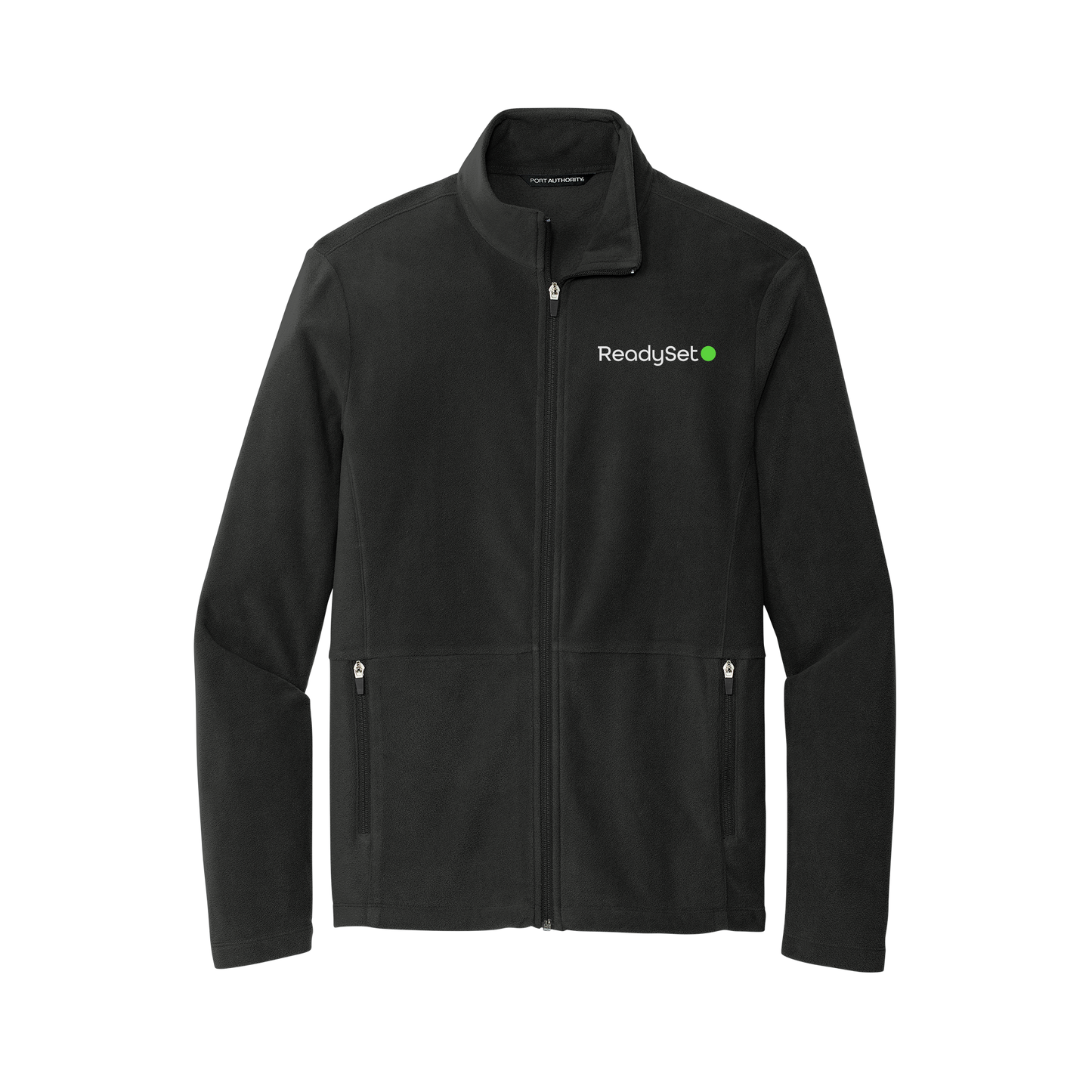 readysetsurgical-mens-pro-microfleece-jacket-embroidery-leftchest-F151-black-flat-front
