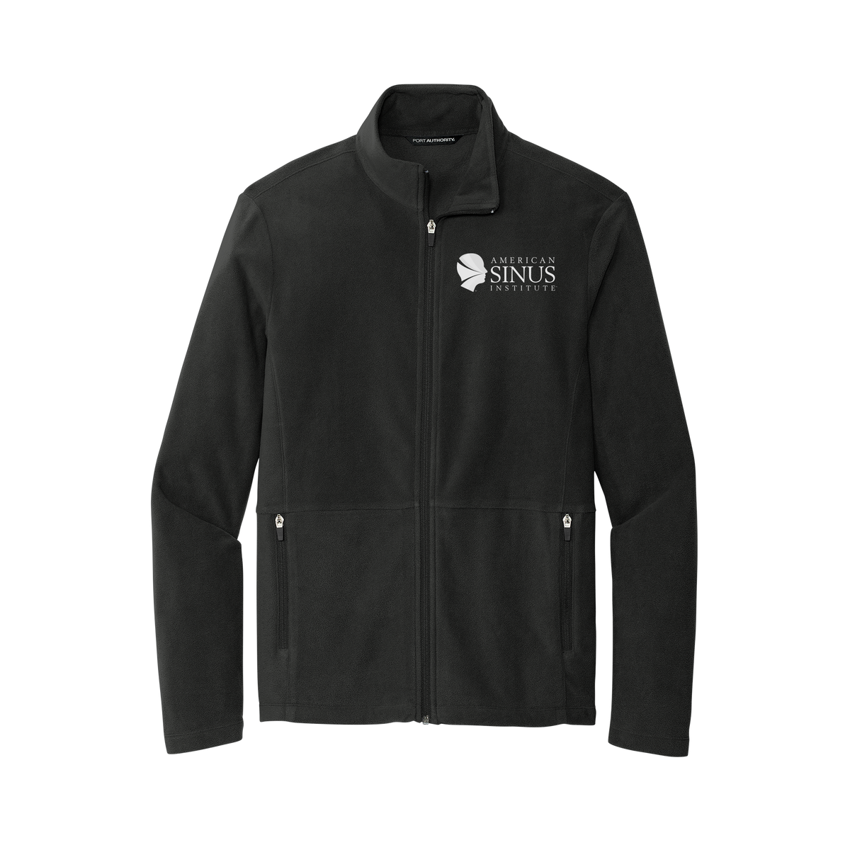 americansinus-mens-pro-microfleece-jacket-embroidery-leftchest-F151-black-flat-front
