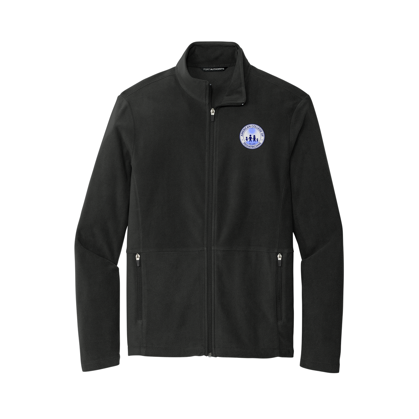 acpeds-mens-pro-microfleece-jacket-embroidery-leftchest-F151-black-flat-front
