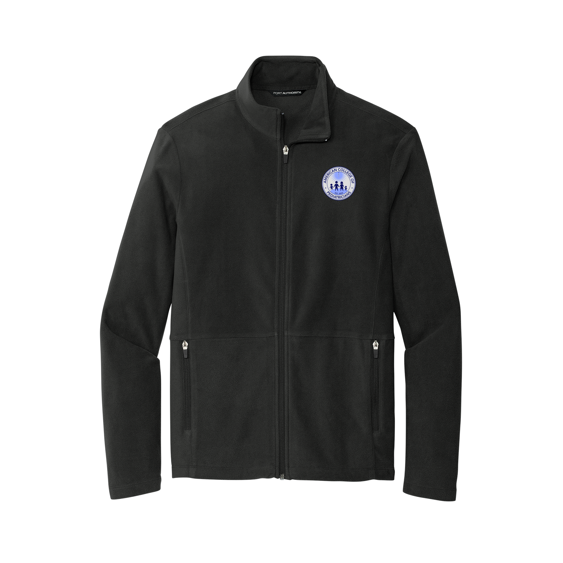 acpeds-mens-pro-microfleece-jacket-embroidery-leftchest-F151-black-flat-front